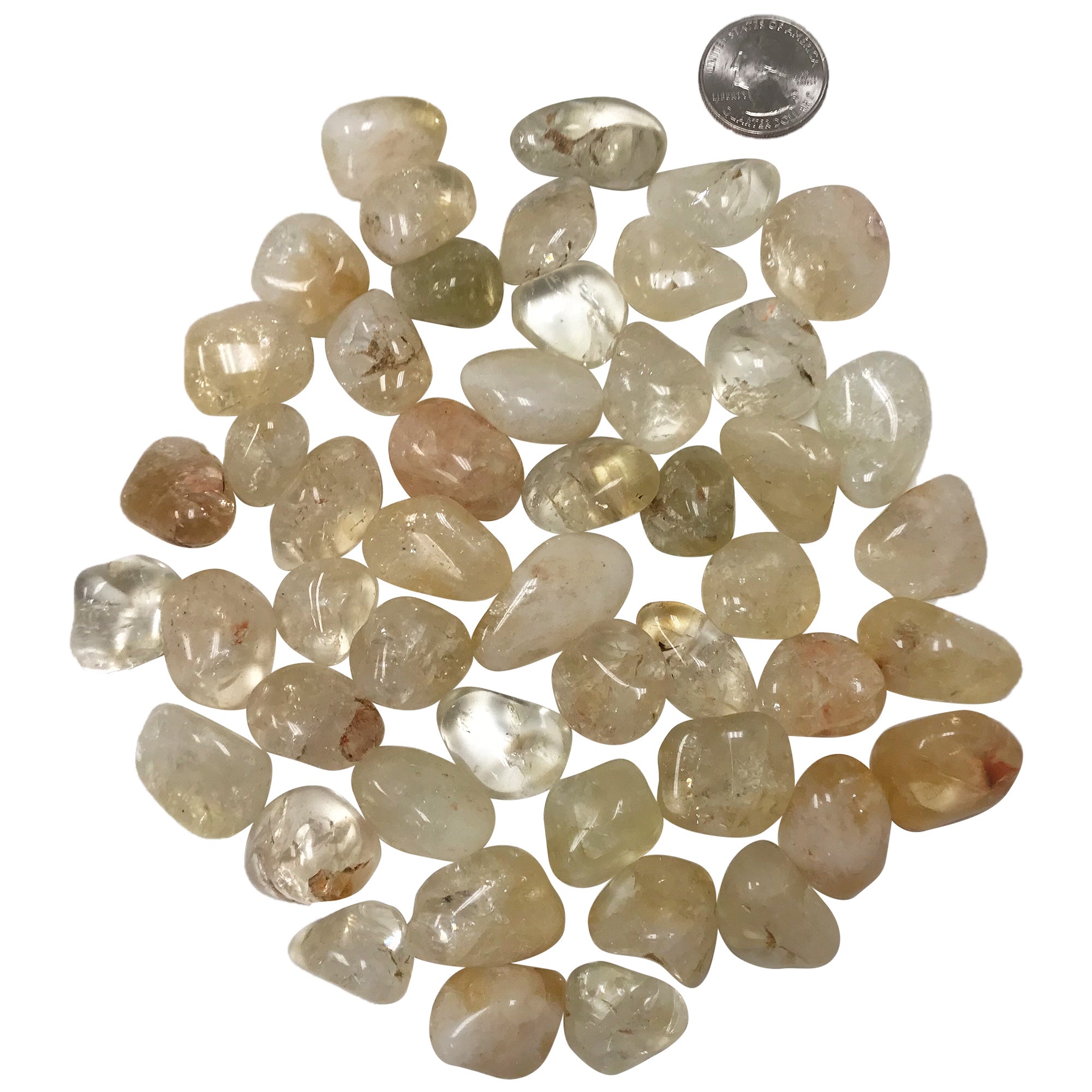 1 lb Natural Polished Citrine Tumbled Stones - Bulk Healing Crystals for Reiki, Meditation, Jewelry Making & Home Decor