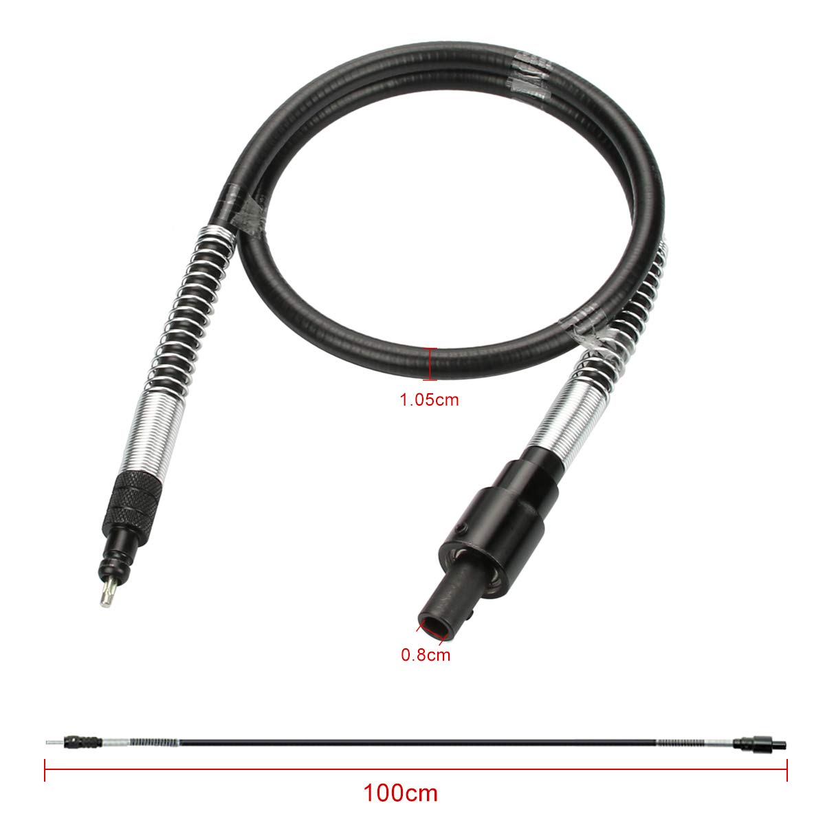 Flexible Shaft Adapter for Power Drill - 0.3-4mm Extension Cable Chuck for Rotary Tools, Rock Saw, Polishing & Woodworking | Perfect for DIY Projects, Jewelry Making & Metal Crafting