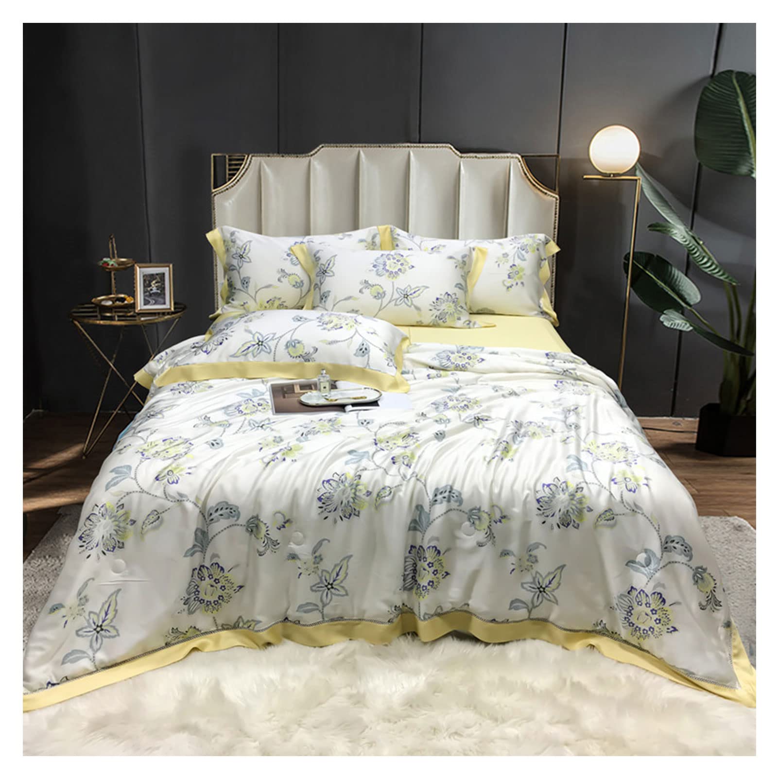 Premium Tencel Summer Quilt - Breathable Lyocell Fiber, Machine Washable, Double-Sided Cooling Design (220x240cm) - Perfect for Air-Conditioned Rooms, Hot Summer Nights & Guest Bedrooms