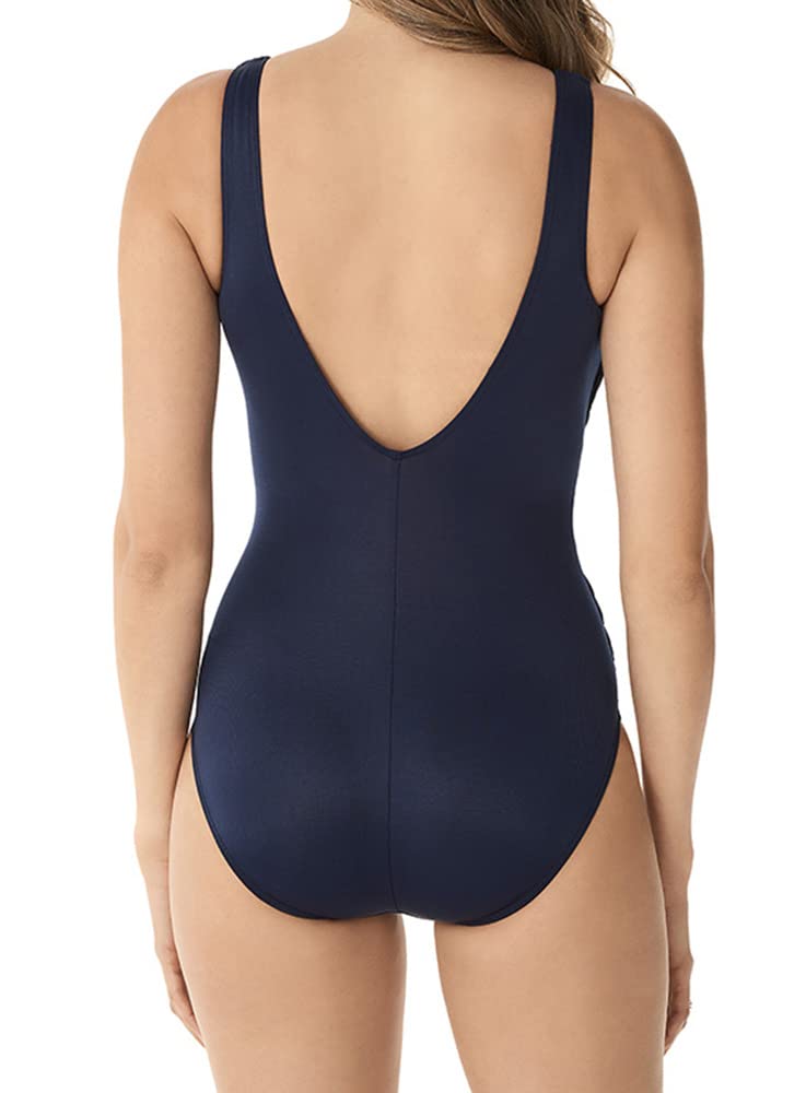 Miraclesuit Women's Illusionists Crossover One Piece Swimsuit - Slimming Tummy Control Bathing Suit for Beach & Pool Vacations