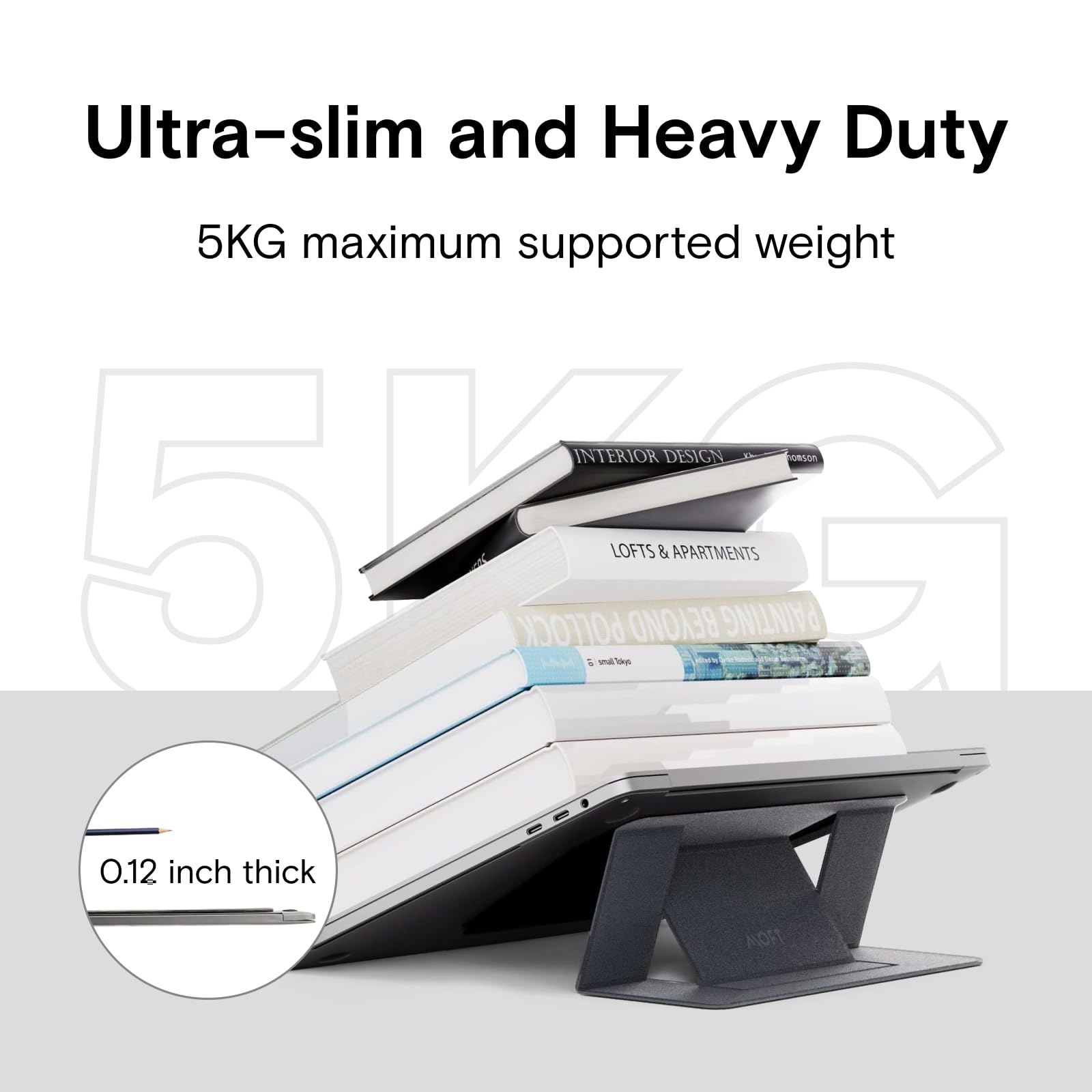 MOFT Adjustable Laptop Stand for Desk - 15° & 25° Ergonomic MacBook Stand, Universal Computer Riser Fits 11.6