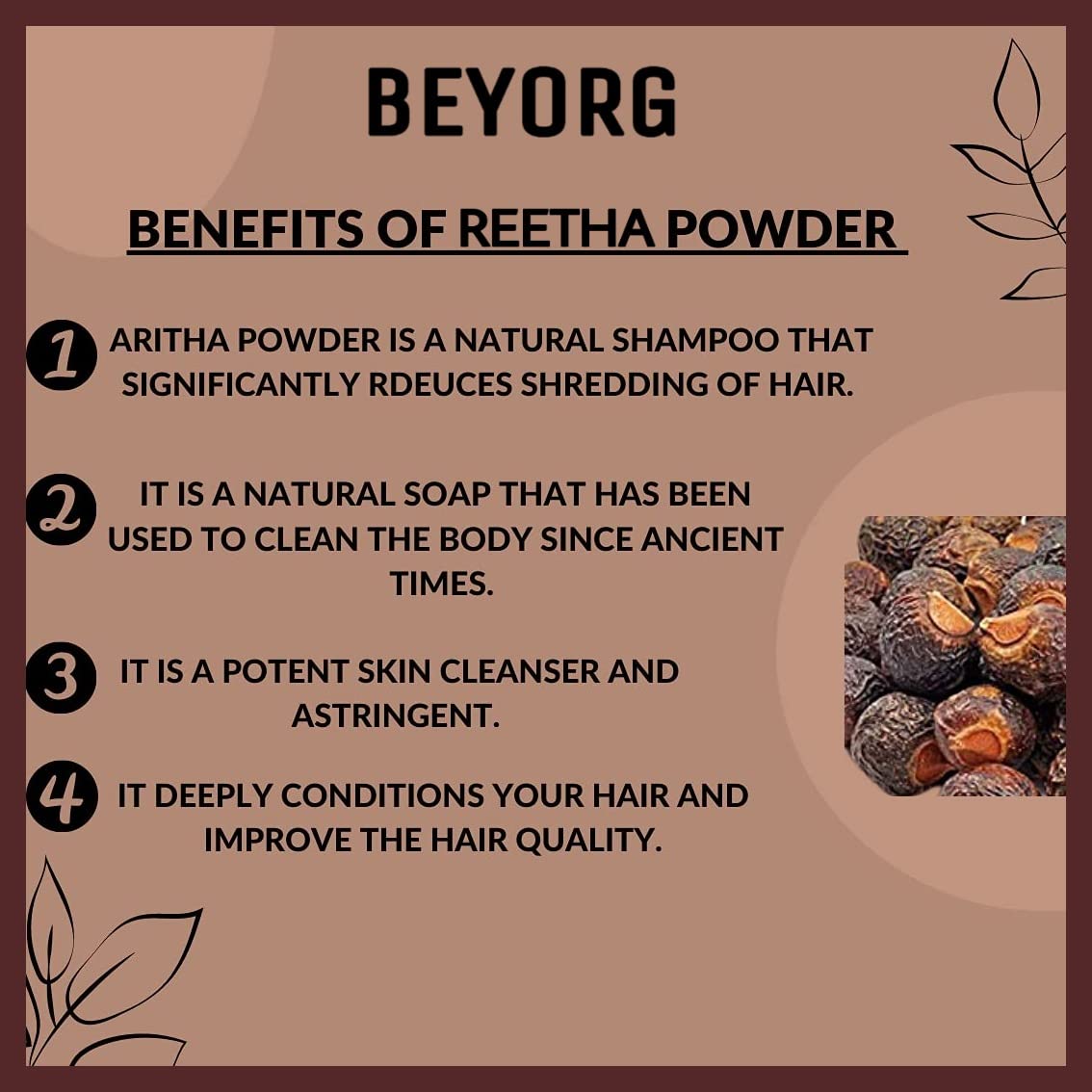 **100% Pure Reetha Powder & Natural Herbal Orange Peel Powder Combo Pack (200g) - Organic Hair & Skin Care for Shine & Glow - DIY Beauty & Ayurvedic Remedies**