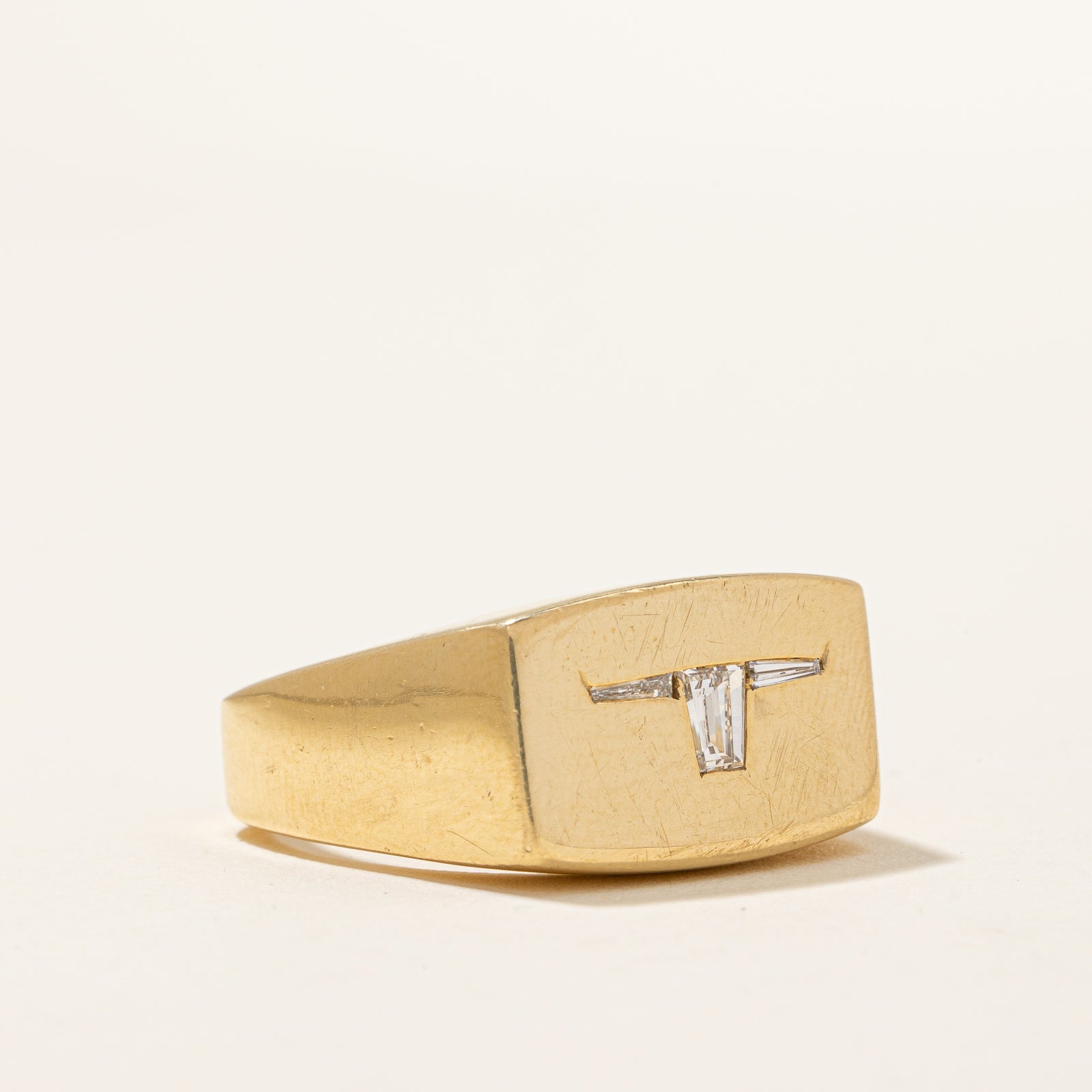 0.27ctw Diamond Bull Ring for Men - Size 9 Solid Gold Statement Jewelry - Perfect for Gifts, Weddings & Special Occasions