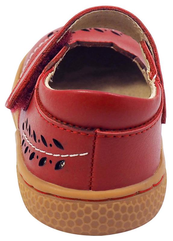 Livie & Luca Girls' Juniper Mary Jane Shoes - Comfortable & Stylish Scarlet Red Leather School Shoes for Toddlers & Kids | Perfect for School, Parties & Special Occasions