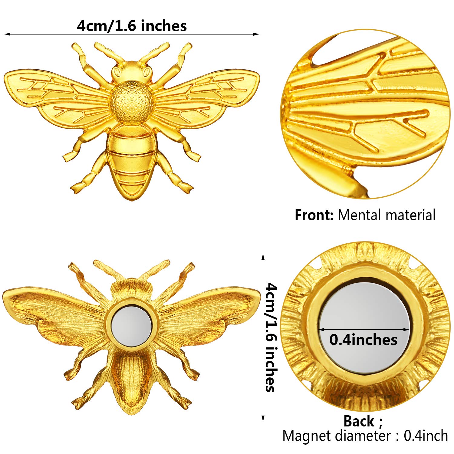 12Pcs Cute Bee Refrigerator Magnets - Adorable Honeybee Fridge & Whiteboard Decor for Office, Kitchen, Home - Perfect for Notes, Photos & Organizing (Bumblebee Theme)