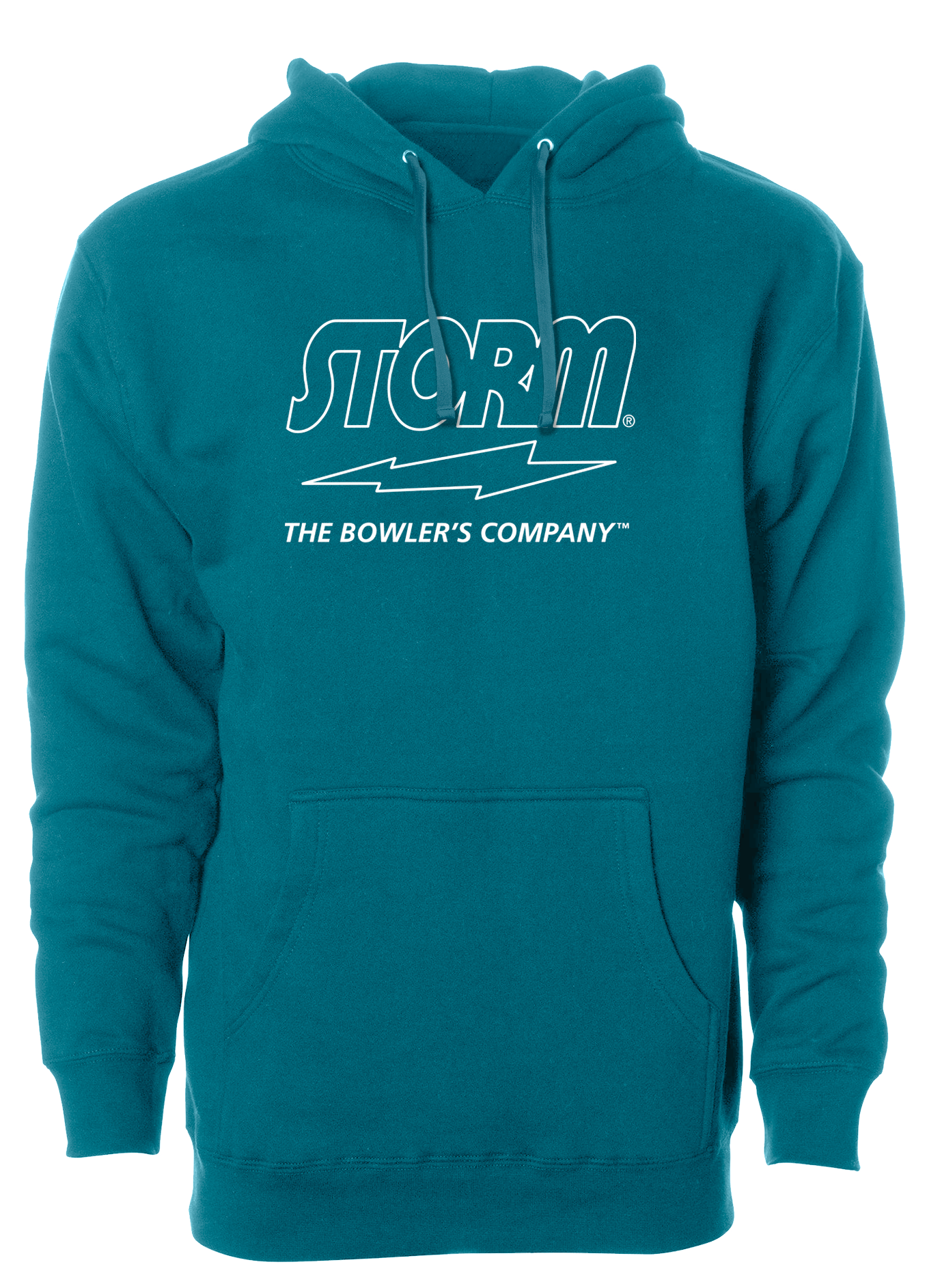 Storm The Bowler's Company Hoodie - White Outline | Comfortable & Stylish Bowling Apparel for Men & Women | Perfect for Bowling Leagues, Casual Wear & Sports Events