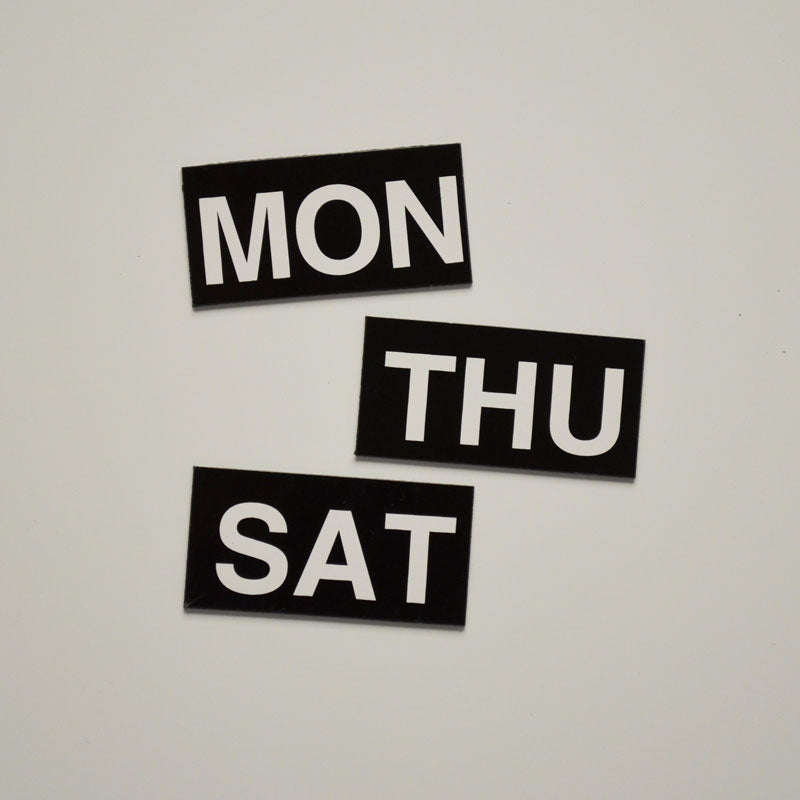 1 x 2 Days of the Week Magnet Set - Colorful Refrigerator Magnets for Kids Learning, Classroom Organization & Home Scheduling
