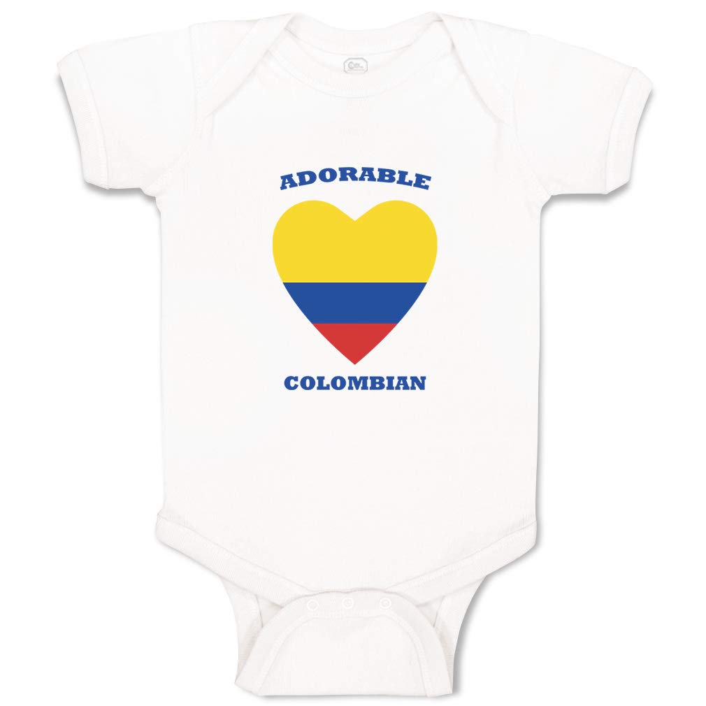 Adorable Custom Baby Bodysuit for Boys & Girls - 100% Cotton Colombian Heart Design - Perfect for Newborn Photos, Family Outings & Special Occasions