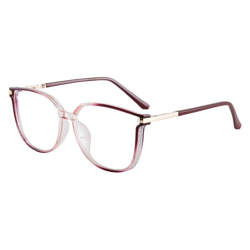 CCspace Women's Full Rim Square Titanium Eyeglasses Frame - Lightweight TR90 Comfortable Glasses for Work, Reading & Daily Fashion Accessories