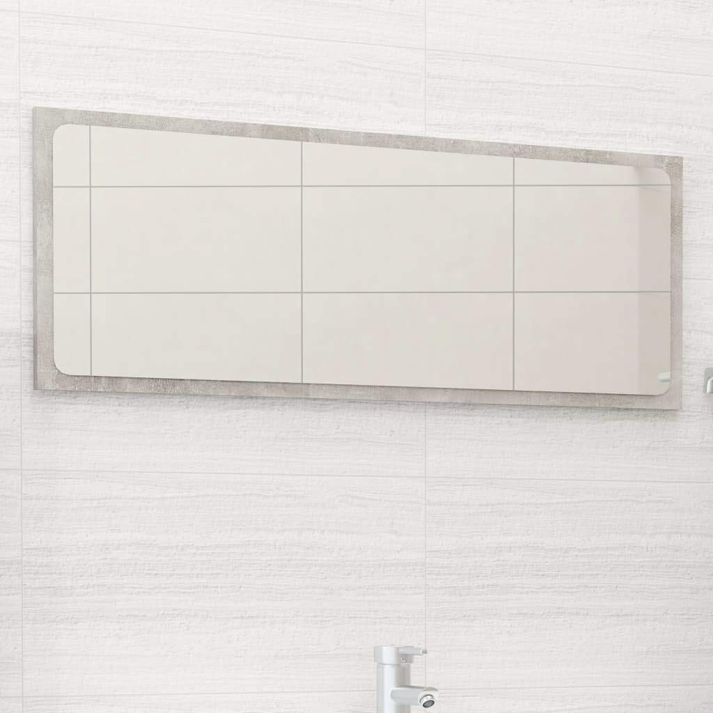 Unfade Memory Wall Mounted Bathroom Vanity Mirror - Chipboard Makeup Mirror with Anti-Fog Design (Concrete Gray, 35.4
