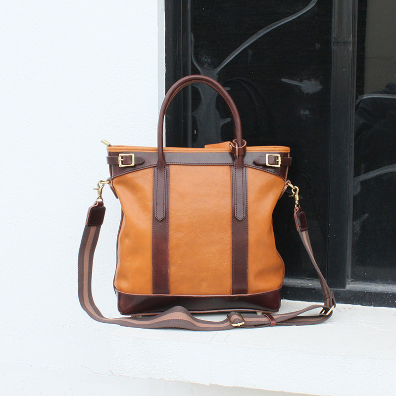 Premium Italian Leather Work Tote Bag for Women - Professional Office Briefcase & Laptop Bag - Stylish Business Handbag for Commuting, Meetings & Travel
