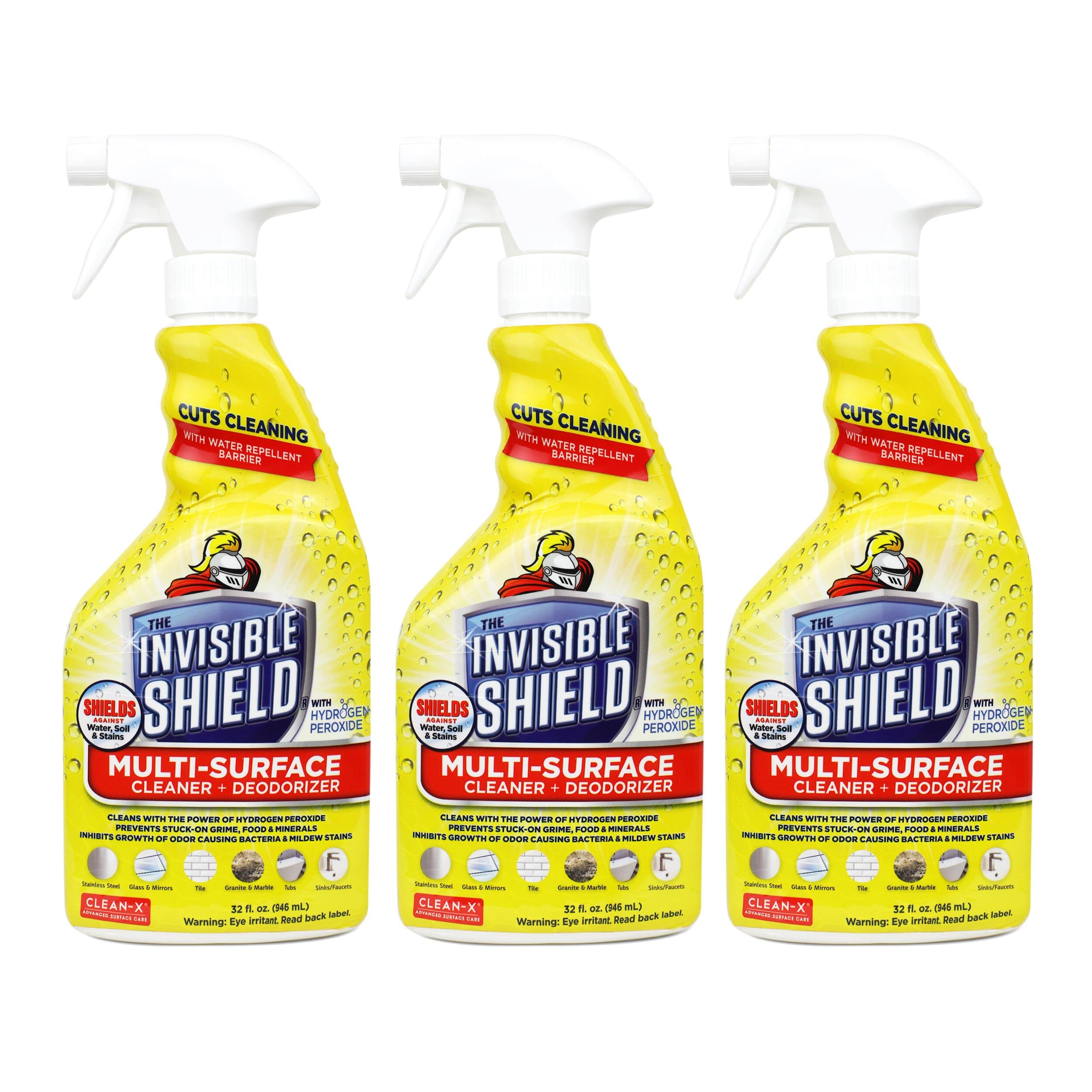 UNELKO Clean-X Invisible Shield Multi-Surface Cleaner & Deodorizer with Hydrogen Peroxide - 32 fl oz - Safe for All Surfaces - Perfect for Kitchen, Bathroom, Floors & High-Touch Areas