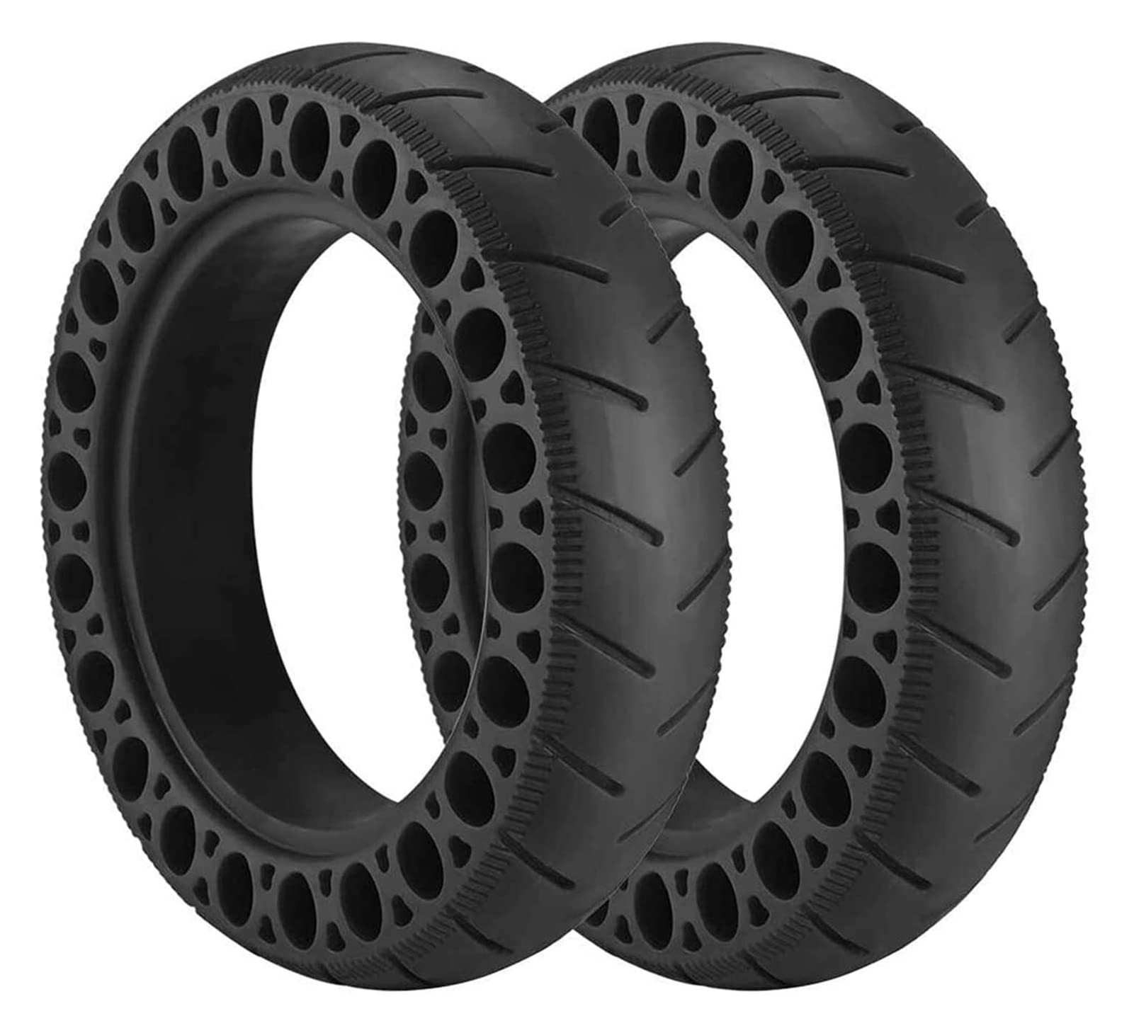YIWANGO 2-Pack Anti-Puncture Electric Scooter Tires - High Performance Honeycomb Wheels for M365 Front/Rear Replacement (Black) | Durable Commuting & Urban Travel Accessories