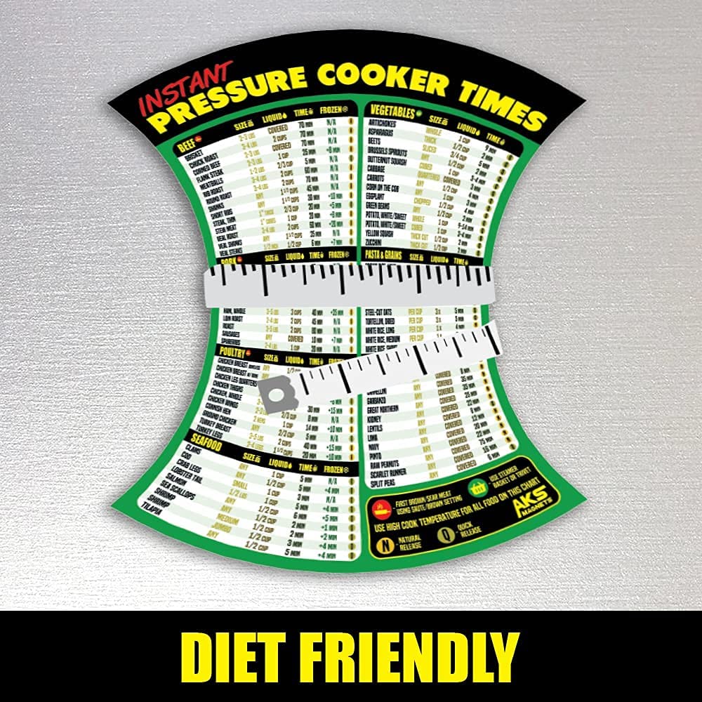 Air Fryer Cooking Times & Instant Pot Cheat Sheet Bundle - XL 11”x8.5” Magnetic Reference Guide for Air Frying & Pressure Cooking | Perfect for Kitchen Organization & Quick Meal Prep