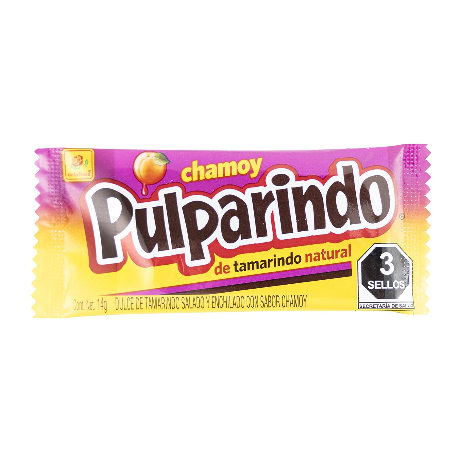 De La Rosa Pulparindo Chamoy Candy - 20ct Box | Authentic Mexican Tamarind Candy with Chamoy Flavor | Perfect for Parties, Snacking & Gifting