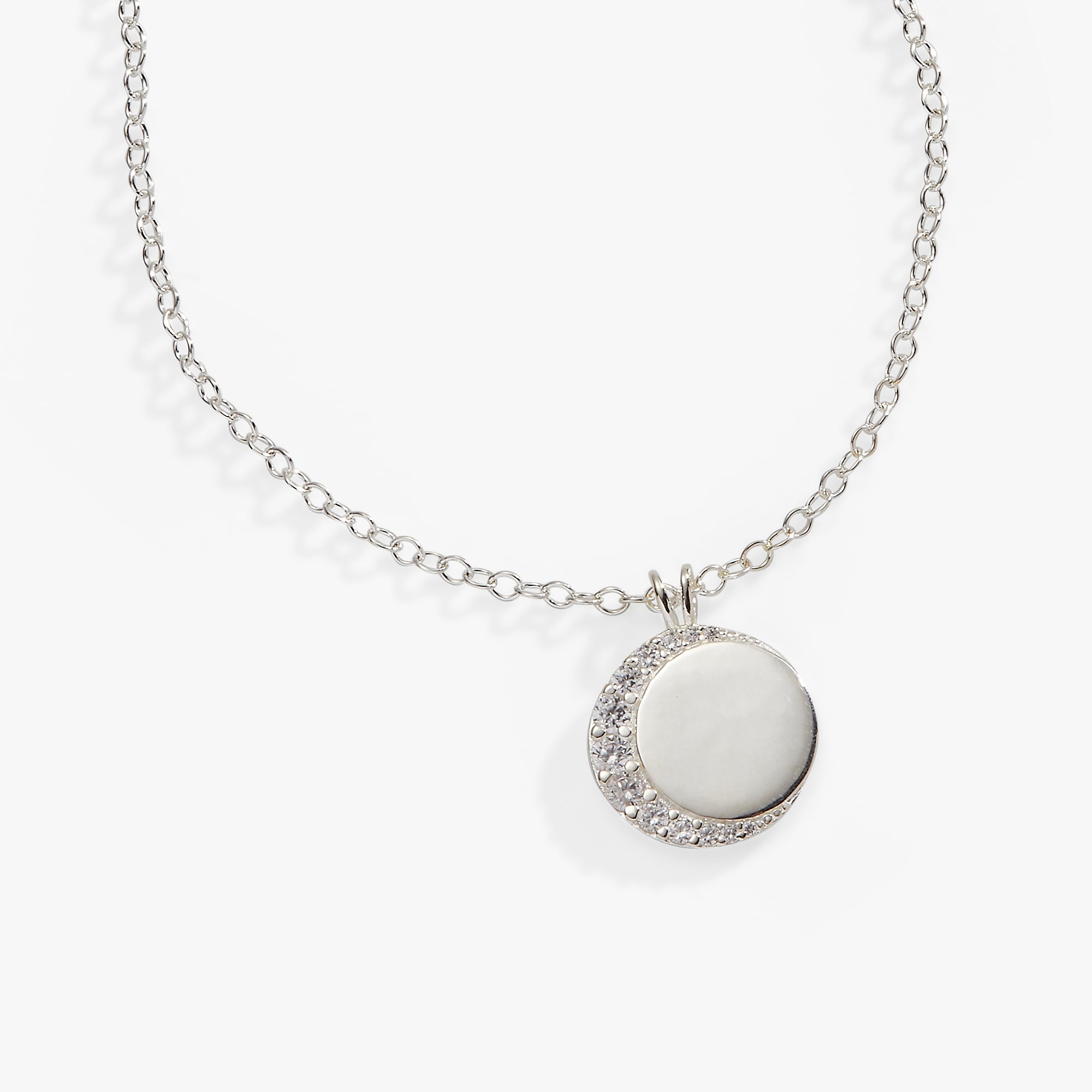 Crescent Moon Pendant Necklace for Women - Sterling Silver Moon Charm Jewelry - Perfect for Everyday Wear, Gift Giving & Boho Fashion
