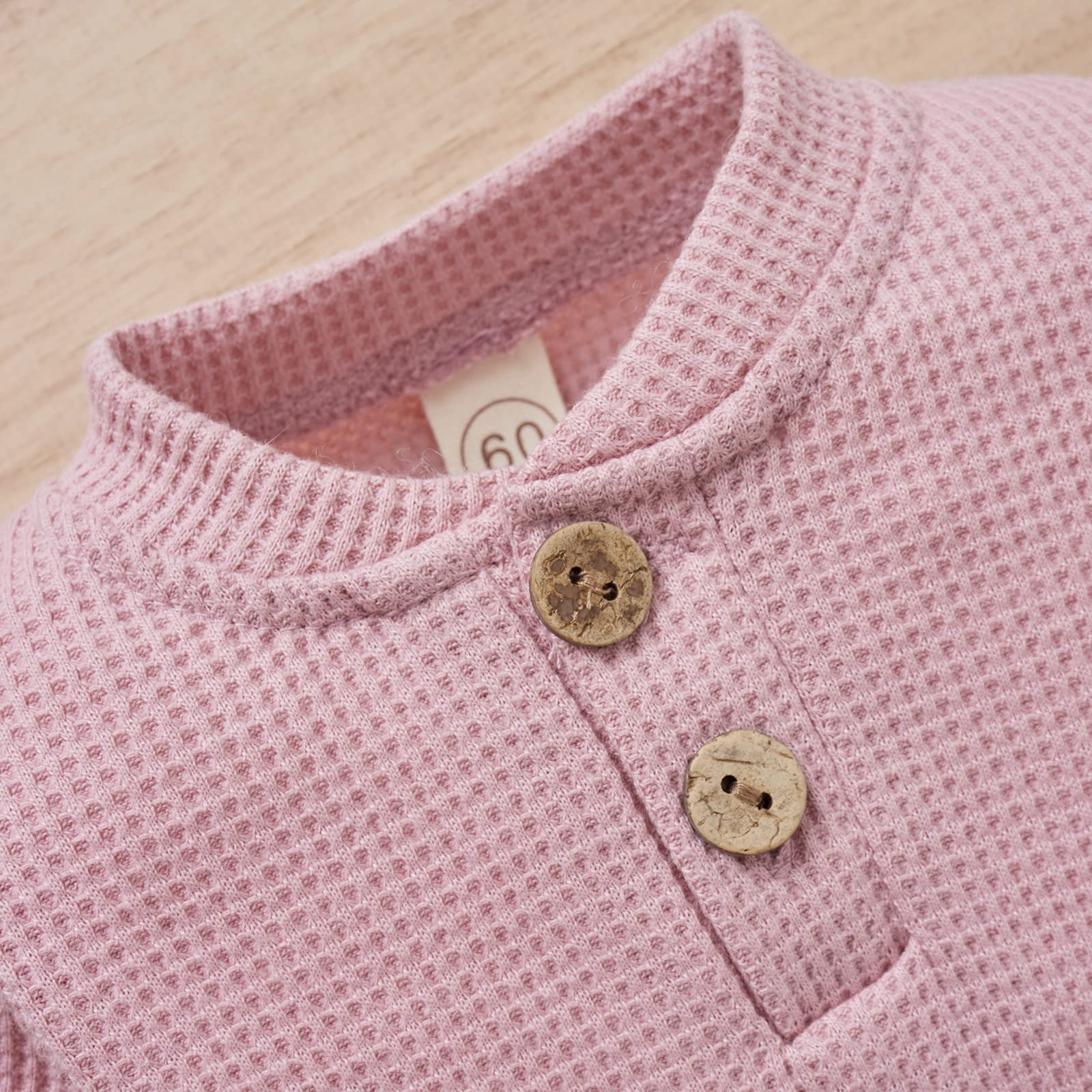 Fall & Winter Newborn Baby Clothes Set - Unisex Infant Waffle Knit Outfit with Long Sleeve Top & Pants | Cozy Winter Wear for Boys & Girls | Perfect for Family Photos, Holiday Outfits & Daily Comfort