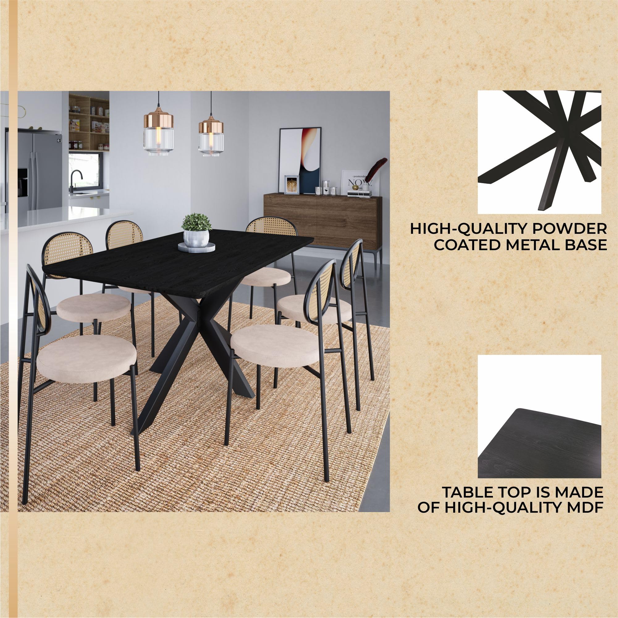LeisureMod Ravenna Dining Table - 35.44