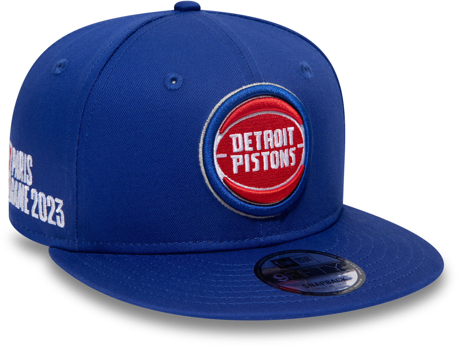 Detroit Pistons New Era 9Fifty NBA Paris Game Snapback Cap - Official Team Logo Adjustable Hat for Basketball Fans & Streetwear Fashion