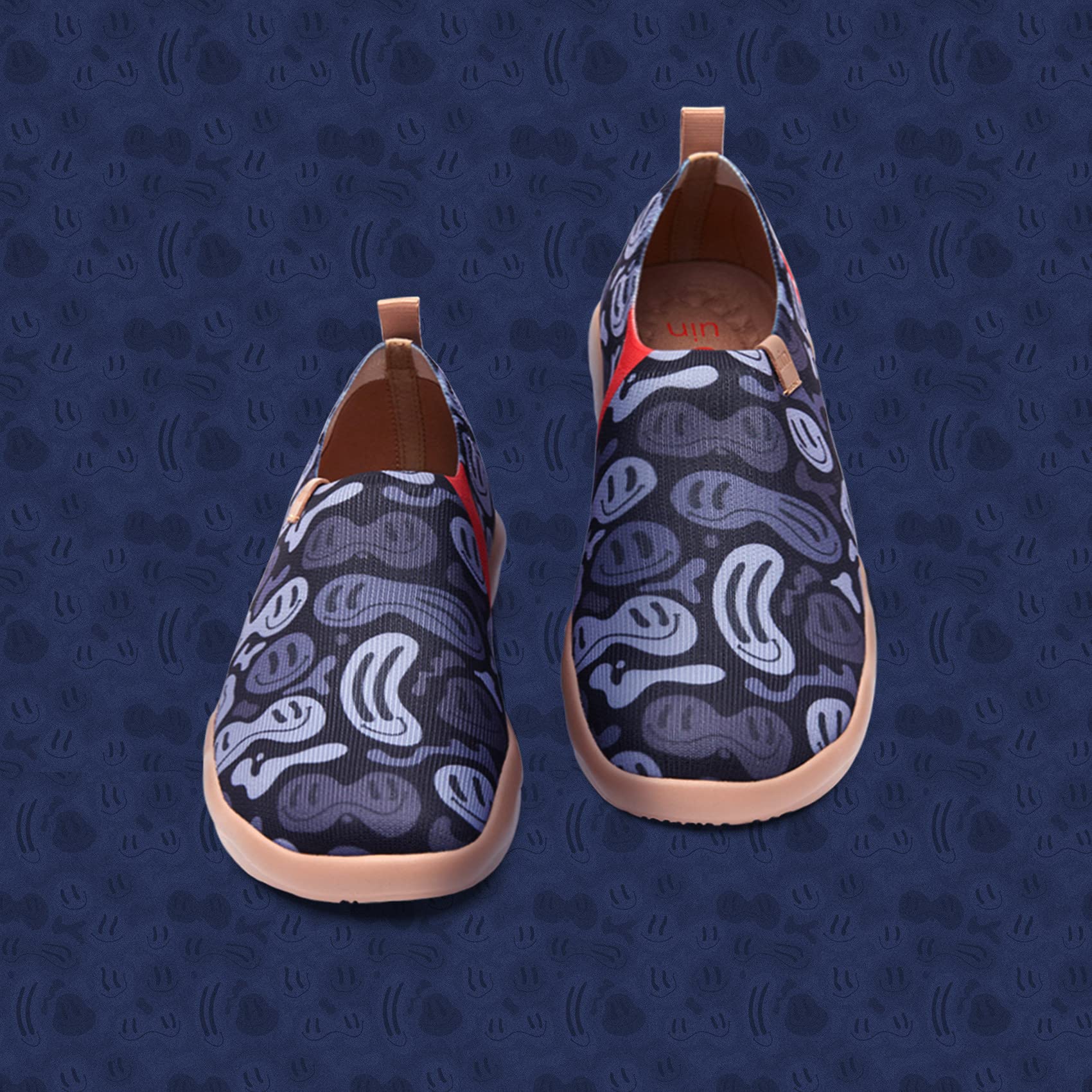 UIN Men's Slip-On Loafers - Lightweight Knit Walking Shoes for Travel & Casual Wear | Comfortable Fashion Sneakers | Perfect for Daily Commute, Weekend Outings & Business Trips | Love Confession Toledo II