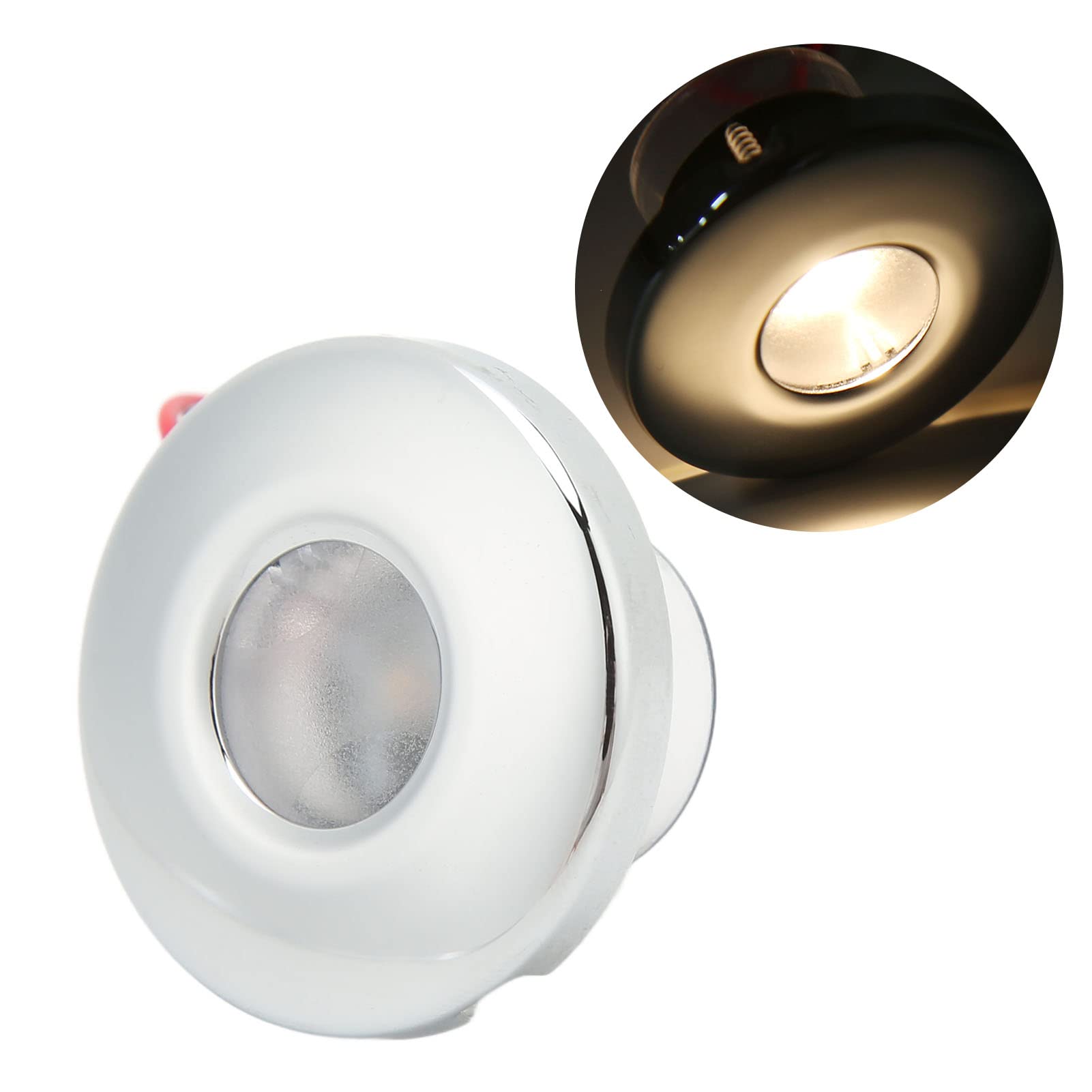 12V LED Ceiling Lights for RV, Boat & Home - 39mm Waterproof IP67 Aisle Light, Warm White 3000K, 100LM - Perfect for Interior Lighting in Campers, Trailers & Marine Use