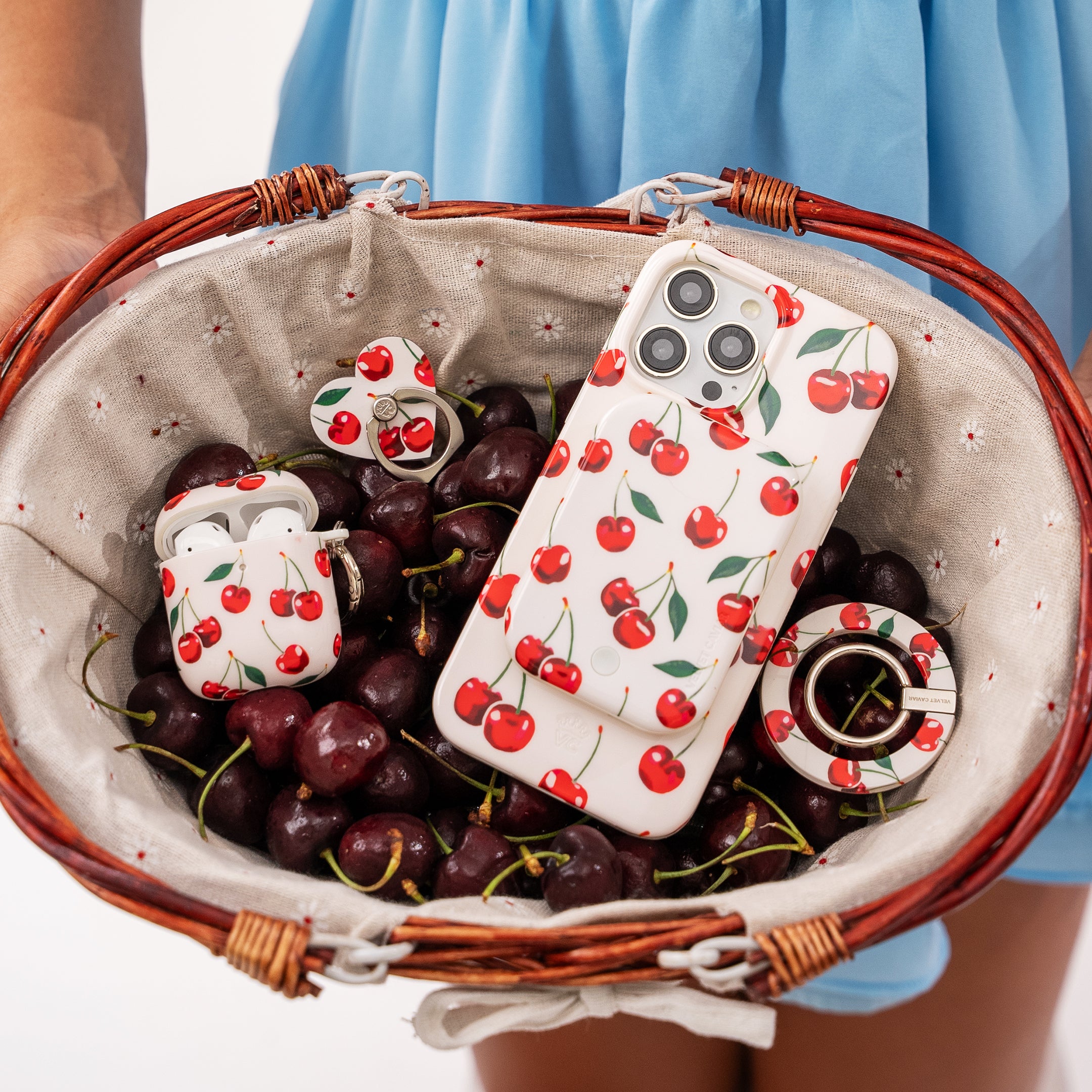 Mon Cheri Cherry Phone Ring Holder - Grip Stand for Smartphones, Compatible with iPhone & Android - Perfect for Selfies, Videos & Hands-Free Use