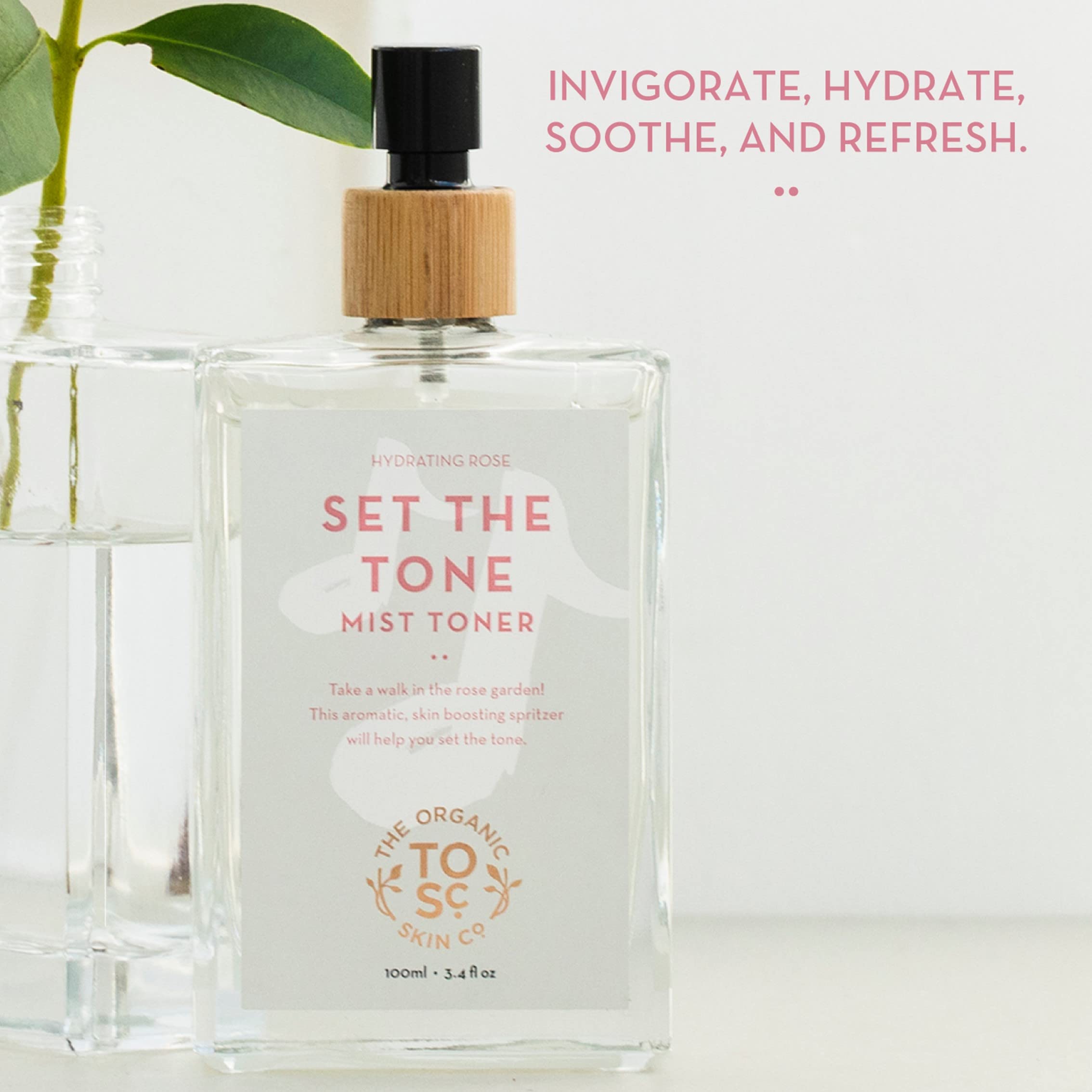 Organic Hydrating Facial Toner Spray with Rosewater & Aloe Vera | Set The Tone by The Organic Skin Co. | Alcohol-Free Face Mist for Women & Men | Honeysuckle & Rose Oil Infusion | Perfect for Daily Skincare Routine, Post-Workout Refresh & Travel Essentials