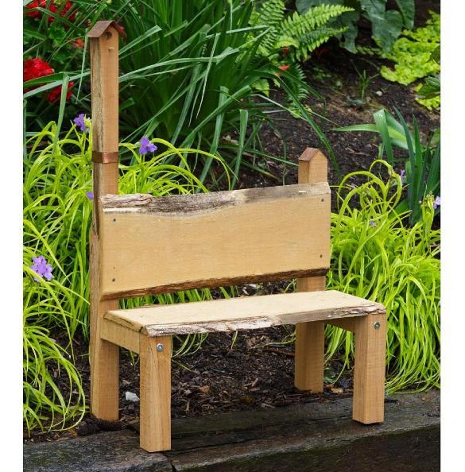 A & L Furniture Blue Mountain Bramblewood Decorative Bench - Rustic Wooden Entryway Seating for Hallway, Bedroom & Garden Decor - Perfect for Farmhouse, Cottage & Outdoor Use