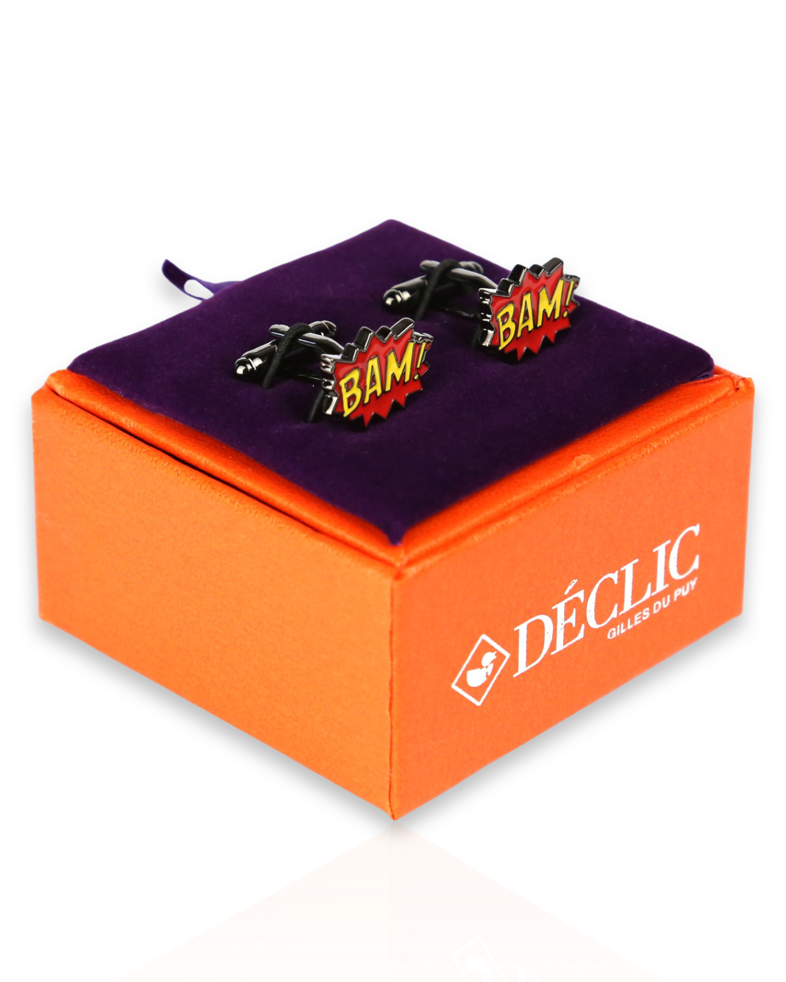 DÉCLIC Bam Cufflinks for Men - Elegant Stainless Steel Dress Shirt Accessories - Perfect for Weddings, Business Meetings & Formal Events