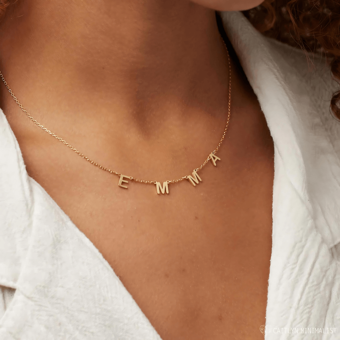 Personalized Name Necklace with Birthstone - Custom Letter Pendant Jewelry for Women | Perfect Gift for Birthday, Anniversary & Mother's Day | M2177
