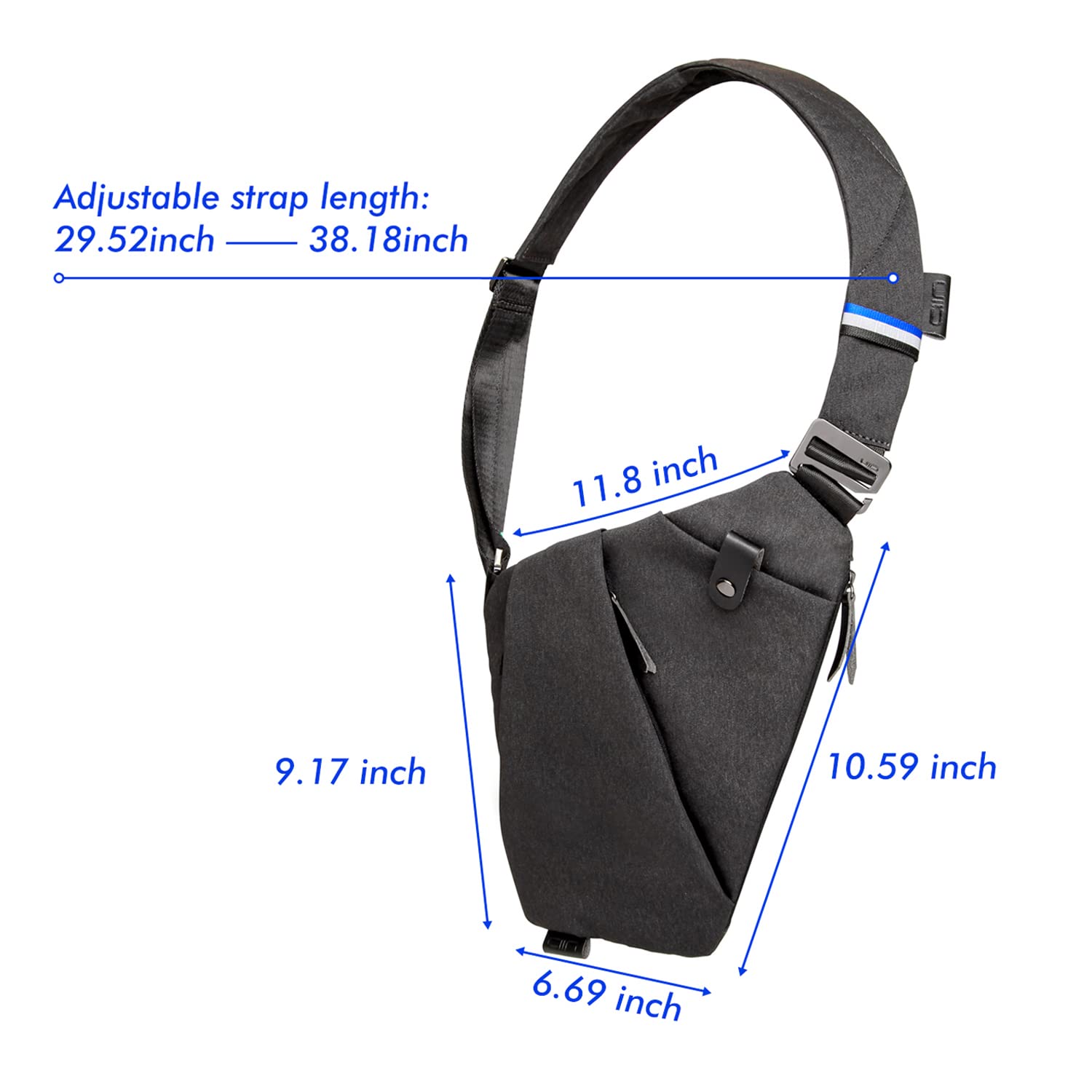 NIID Men's Lightweight Crossbody Chest Sling Bag - Anti-Theft Water Resistant Shoulder Backpack for Travel, Gym & Daily Use