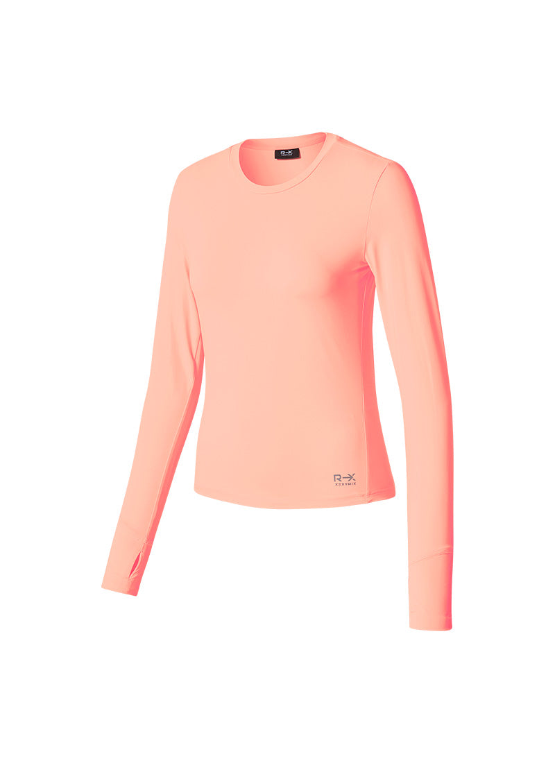 RX Mesh Mix Finger Hole Long Sleeve Workout Shirt - Breathable Athletic Top for Gym, Running & Outdoor Sports