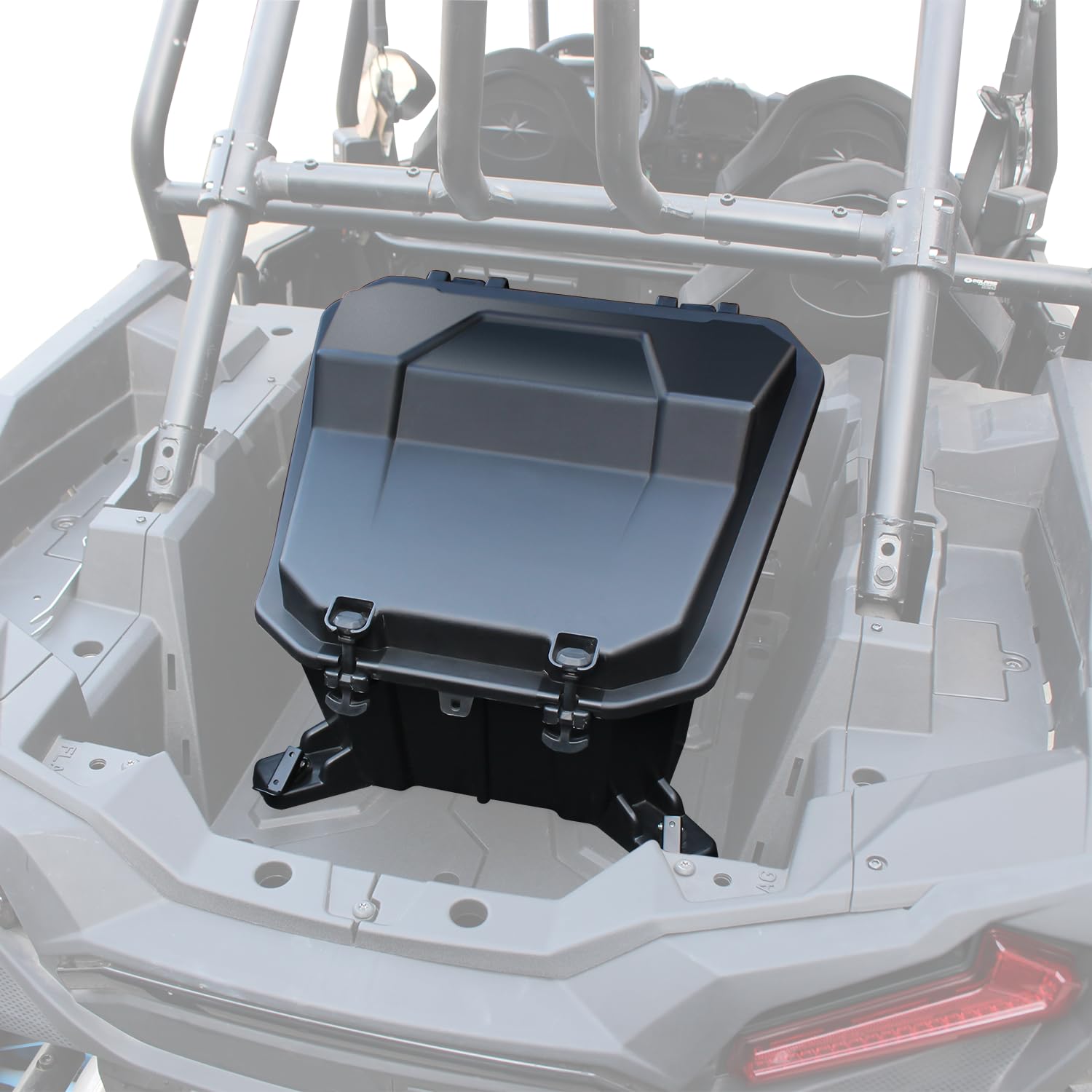 69 QT Removable Rear Cargo Storage Box for Polaris RZR XP 1000/RZR 900/XP 4 1000/Turbo S (2014-2023) - Waterproof Bed Tool Organizer with Lid, Replacement Part #2881193 - Perfect for Off-Roading, Camping & Outdoor Adventures