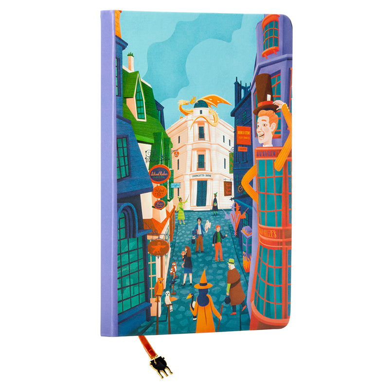 Harry Potter Diagon Alley Journal with Ribbon Bookmark - Wizarding World Notebook for Writing, Sketching & Collecting Memories - Perfect Gift for Potterheads & Book Lovers