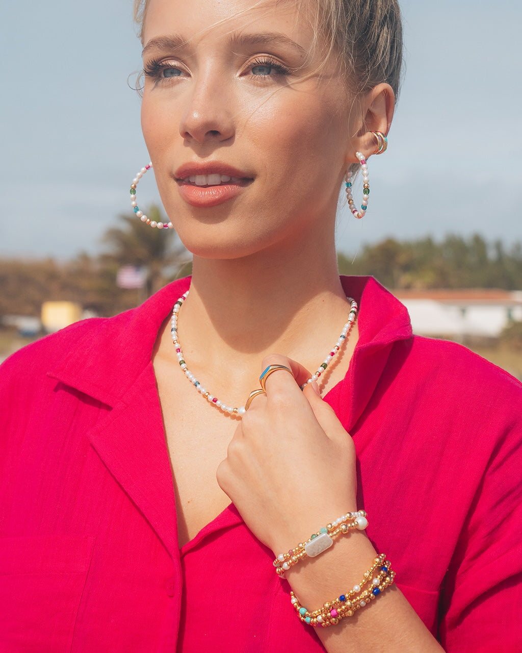 Polly Pearl Beaded Choker Necklace for Women - Elegant Layering Jewelry Gift for Birthday, Anniversary & Valentine's Day - Perfect for Parties, Weddings & Date Nights