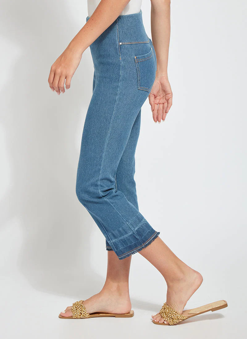 Daria Gradient Hem Denim Jeans - Mid Wash Distressed Denim Pants for Women | Casual Streetwear & Everyday Outfits