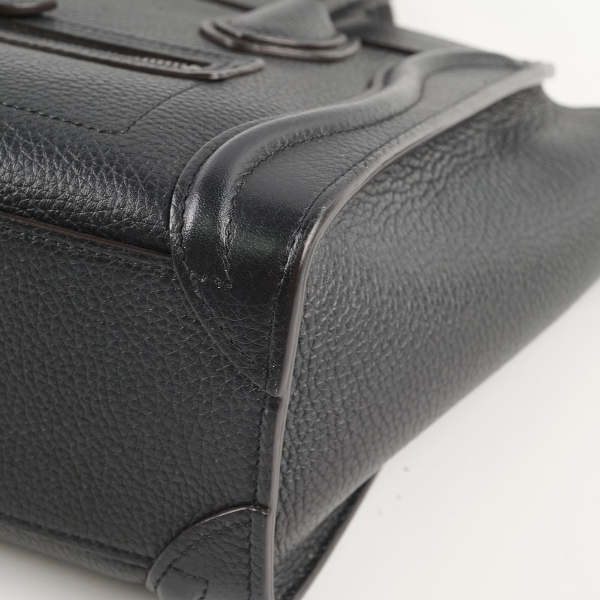 Celine Luggage Nano Black Leather Crossbody Bag - Stylish & Compact Handbag for Women | Perfect for Work, Travel & Everyday Use