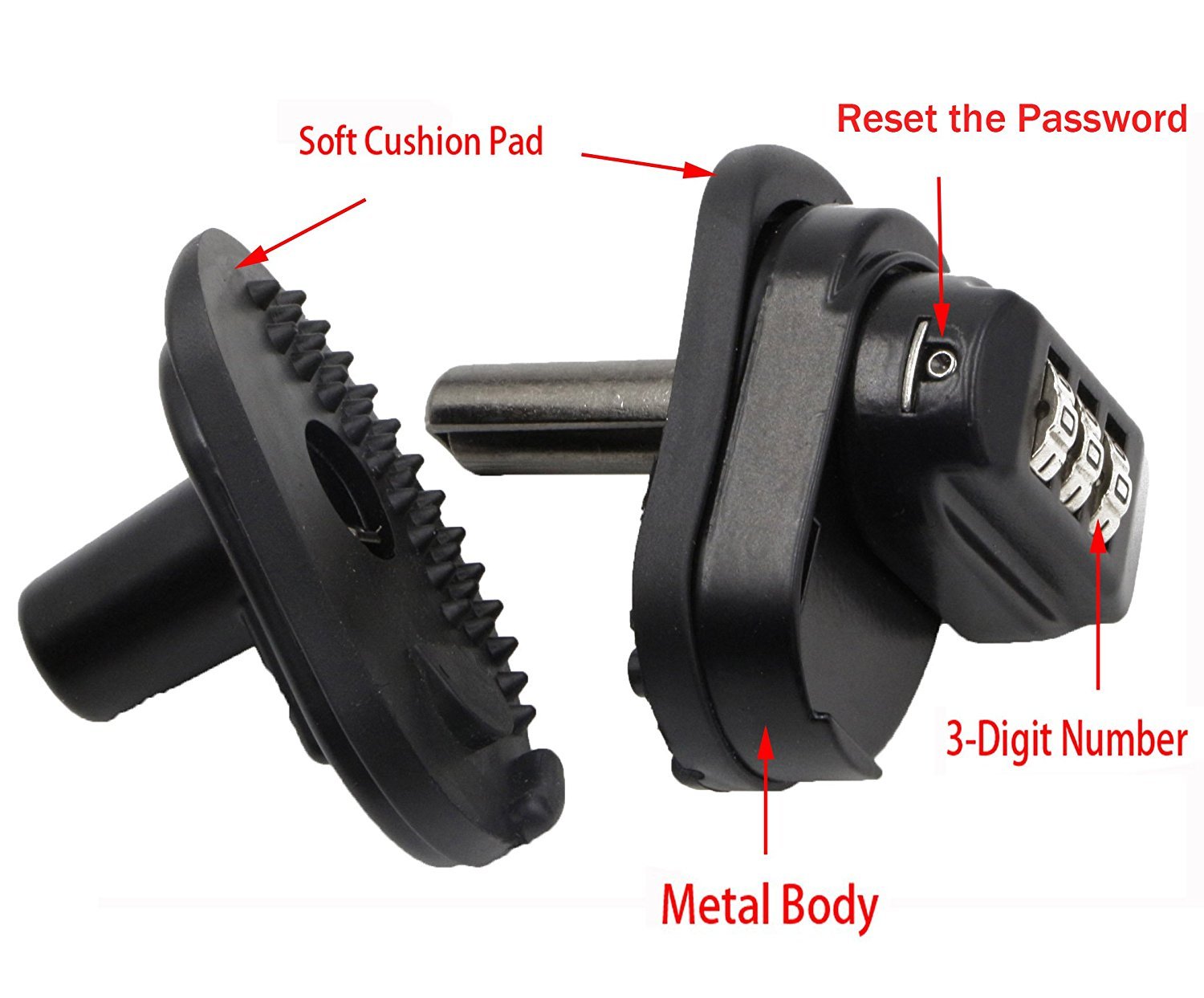 RioRand 3 Digit Combination Gun Lock - Secure Pistol, Handgun, Rifle, BB Gun & Shotgun | Ideal for Home Safety, Hunting & Firearm Storage