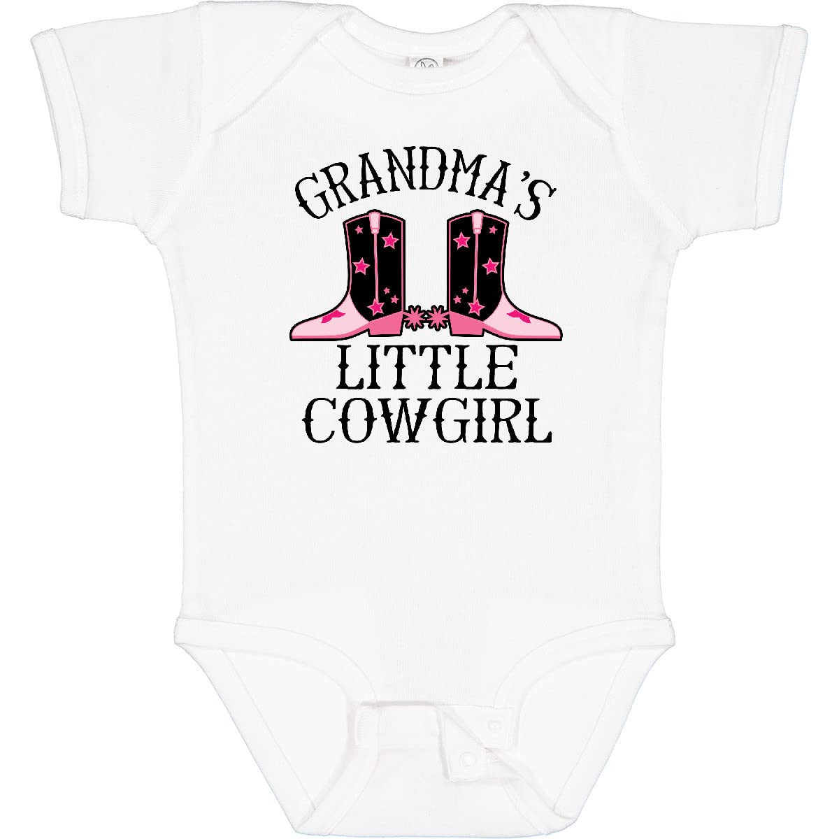 Inktastic Grandma Little Cowgirl Baby Clothes - Adorable Infant Bodysuit for Girls | Perfect for Family Photos, Cowgirl Themed Parties & Everyday Playtime