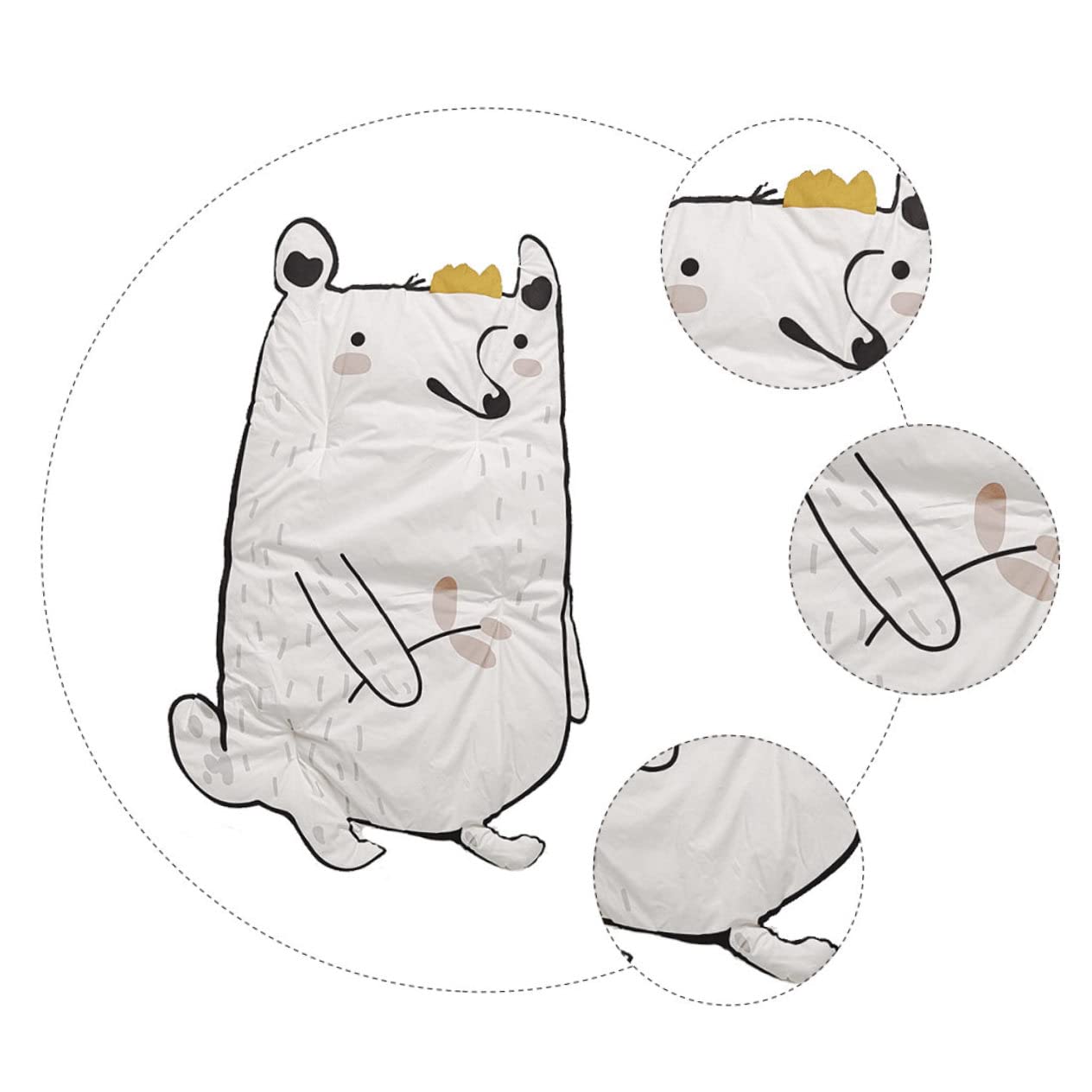 Totority 2-Pack Soft Cotton Raccoon Play Mat for Babies & Toddlers - Non-Slip Nursery Floor Rug, Washable Kids Playmat for Crawling & Playtime - Perfect for Daycare, Living Room & Nursery Decor