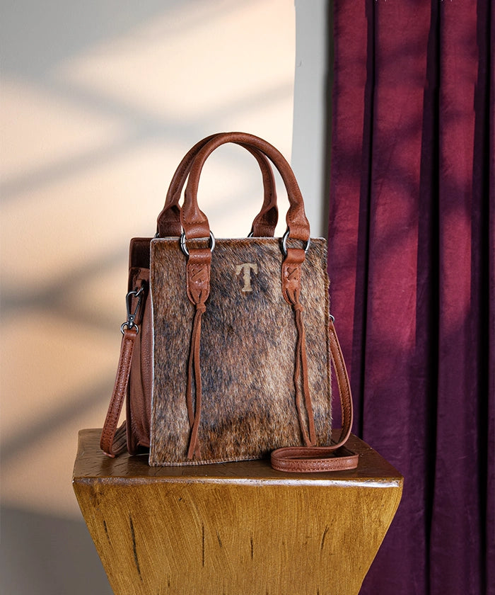 Trinity Ranch Genuine Hair-On Cowhide Leather Mini Crossbody Purse - Stylish & Durable for Everyday Use, Travel, and Casual Outings