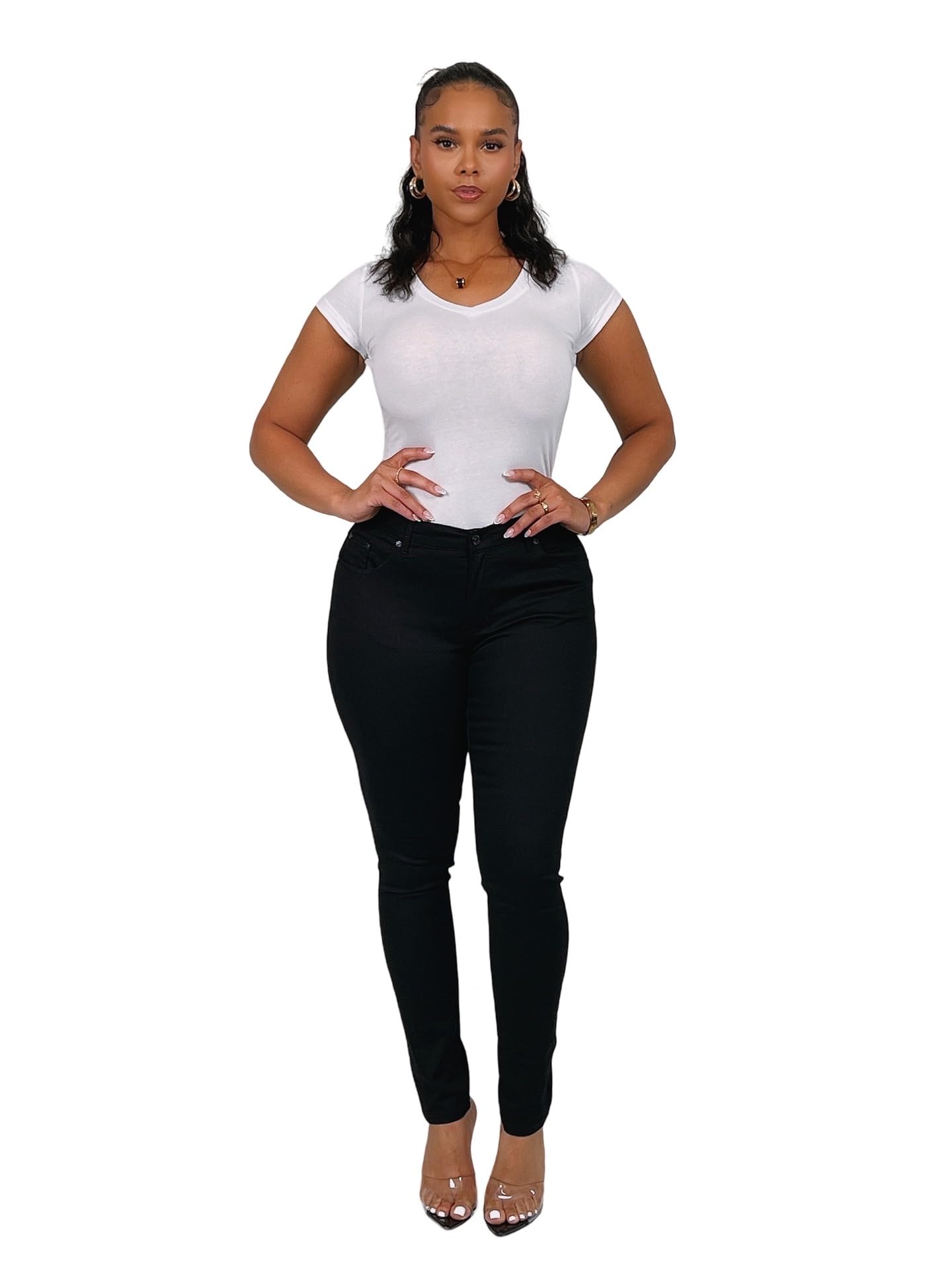 Access Junior Uniform Pants for Women - 5-Pocket Skinny Work Pants with Durable Cotton Spandex Blend - Perfect for School, Office & Professional Workwear
