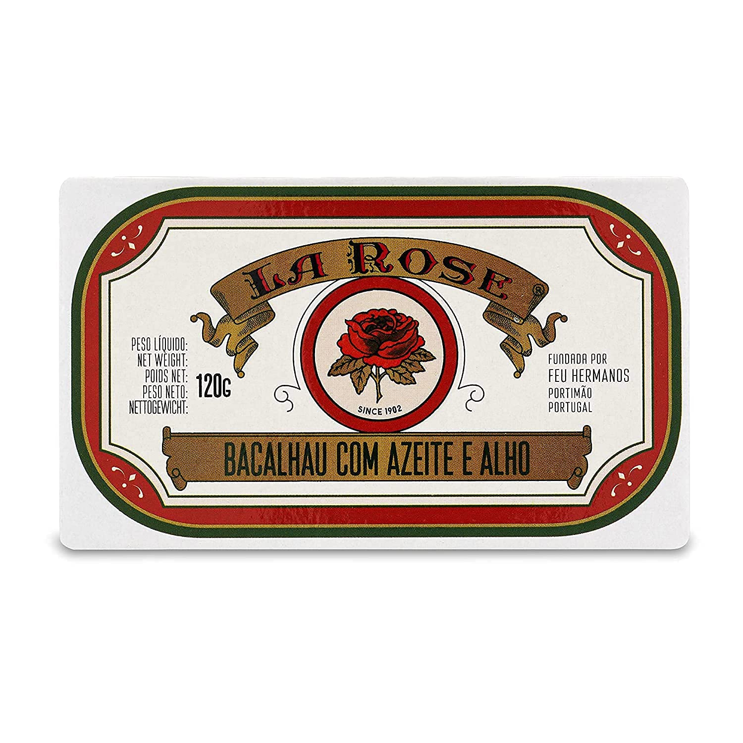 Premium La Rose Portuguese Canned Fish Gift Set - 5 Varieties (Sardines, Codfish, Tuna, Mackerel) - Gourmet Seafood Selection for Picnics, Charcuterie Boards & Mediterranean Cooking