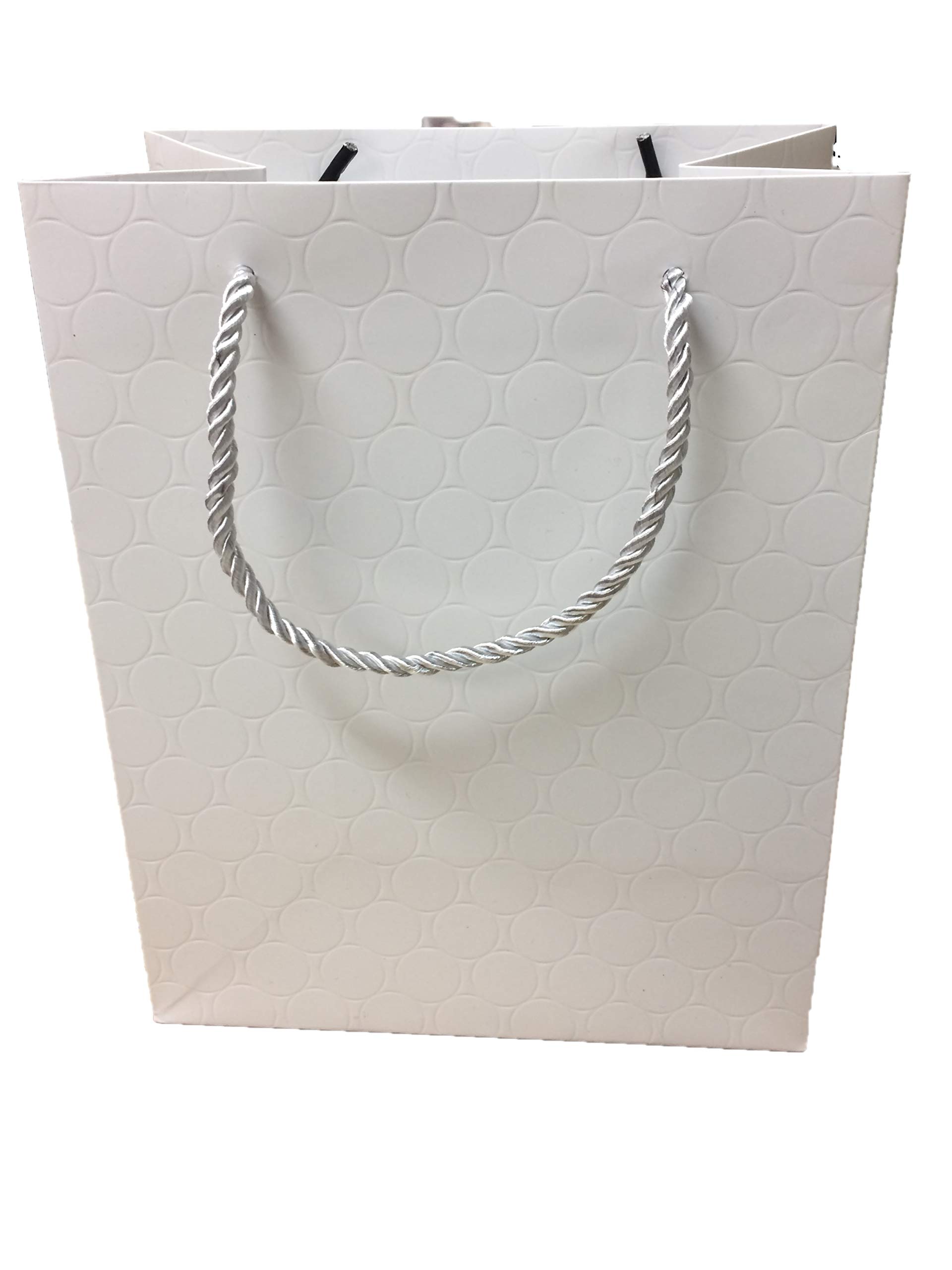 Premium White Gift Bags with Handles Bulk 144-Pack (8x10 Inches) - Wholesale Paper Shopping Bags for Boutiques & Small Businesses - Perfect for Weddings, Bridal Showers & Retail Merchandising - Elegant Packaging Solution for Parties, Events & Store Displays