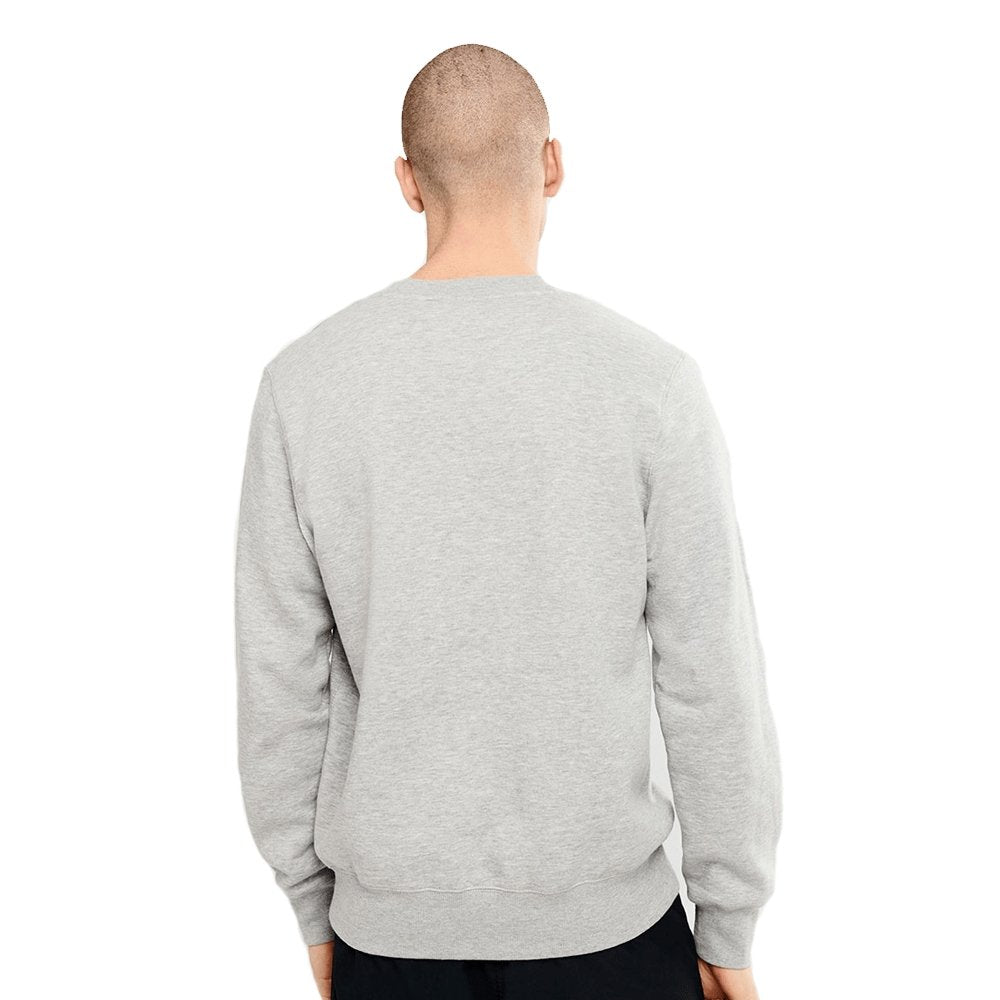Champion Men's Script Oxford Grey Crewneck Sweatshirt - Casual Comfort for Everyday Wear, Gym & Lounge