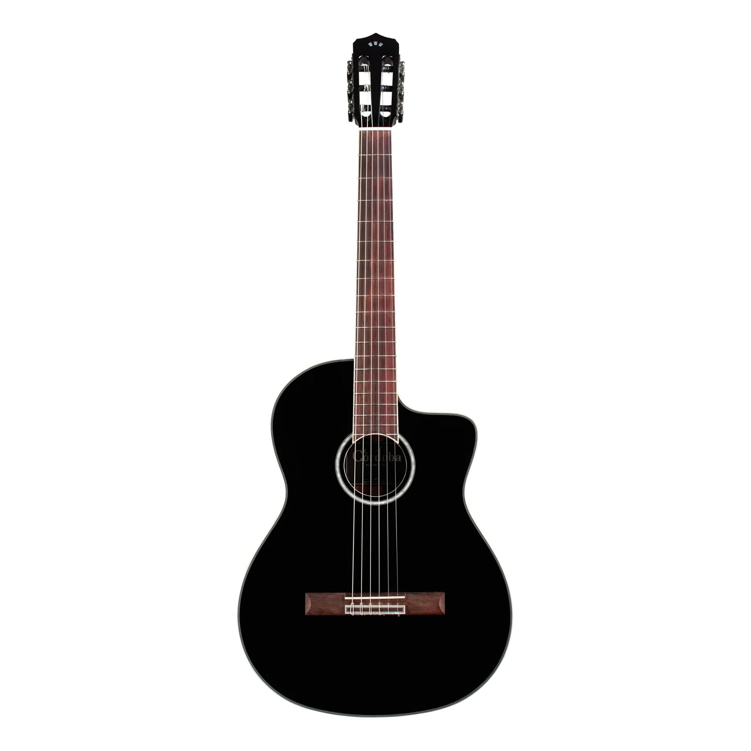 Córdoba Fusion 5 Jet Nylon String Acoustic Electric Guitar - Black | Professional Classical Guitar for Performances & Recording | Perfect for Stage, Studio & Home Practice