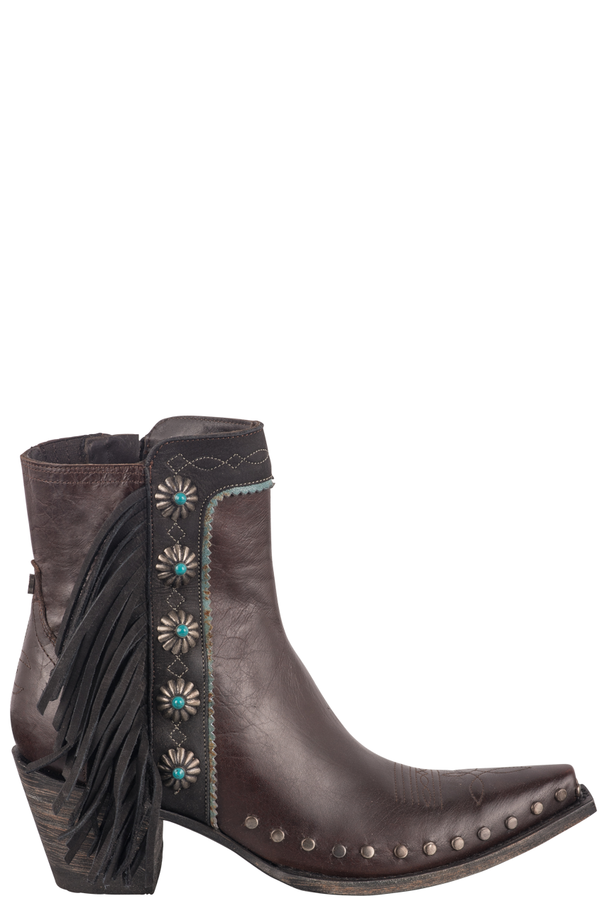 Old Gringo Women's Calfskin Apache Kid Cowgirl Boots - Double D Ranch Western Boots with Brass Accents | Perfect for Rodeo, Country Dancing & Western Fashion