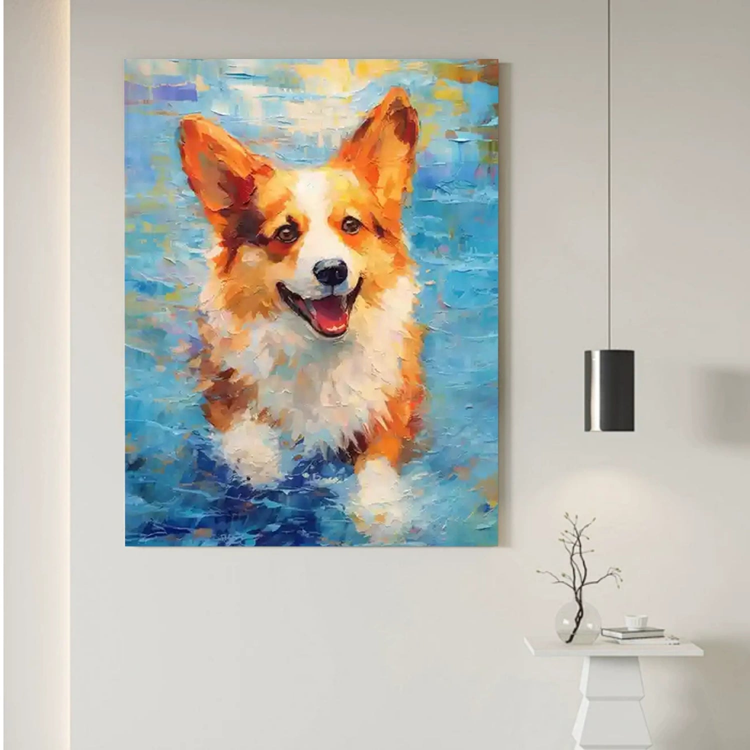 Animal Art Painting #AP150 - Handmade Canvas Wall Decor for Living Room, Bedroom & Office - Perfect Gift for Pet Lovers & Home Decor