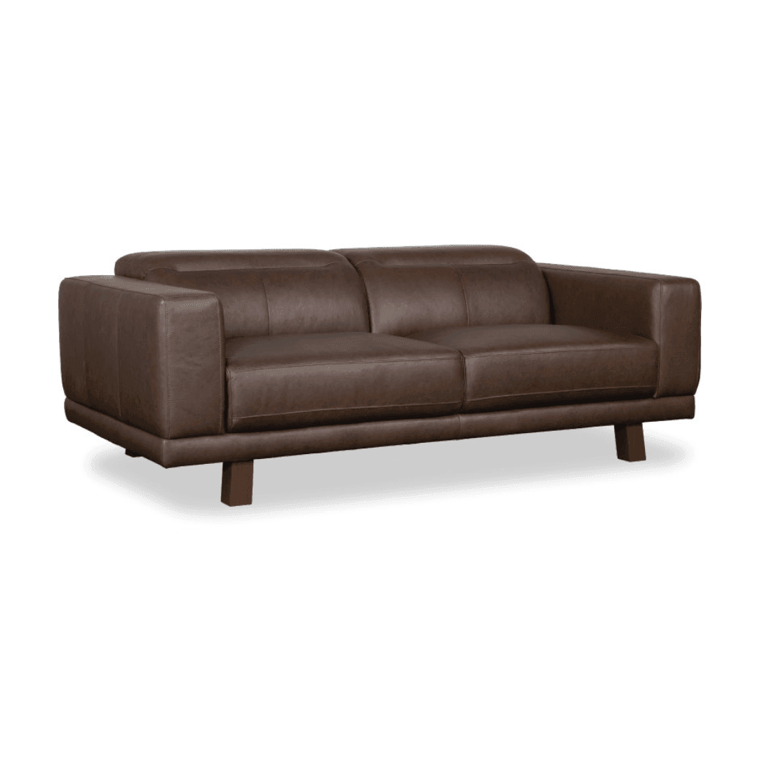Premium Mizuki Leathaire Sofa - Water Repellent Genuine Leather Couch for Living Room, Home Theater & Office - Comfortable Modern Furniture with Stain Resistance