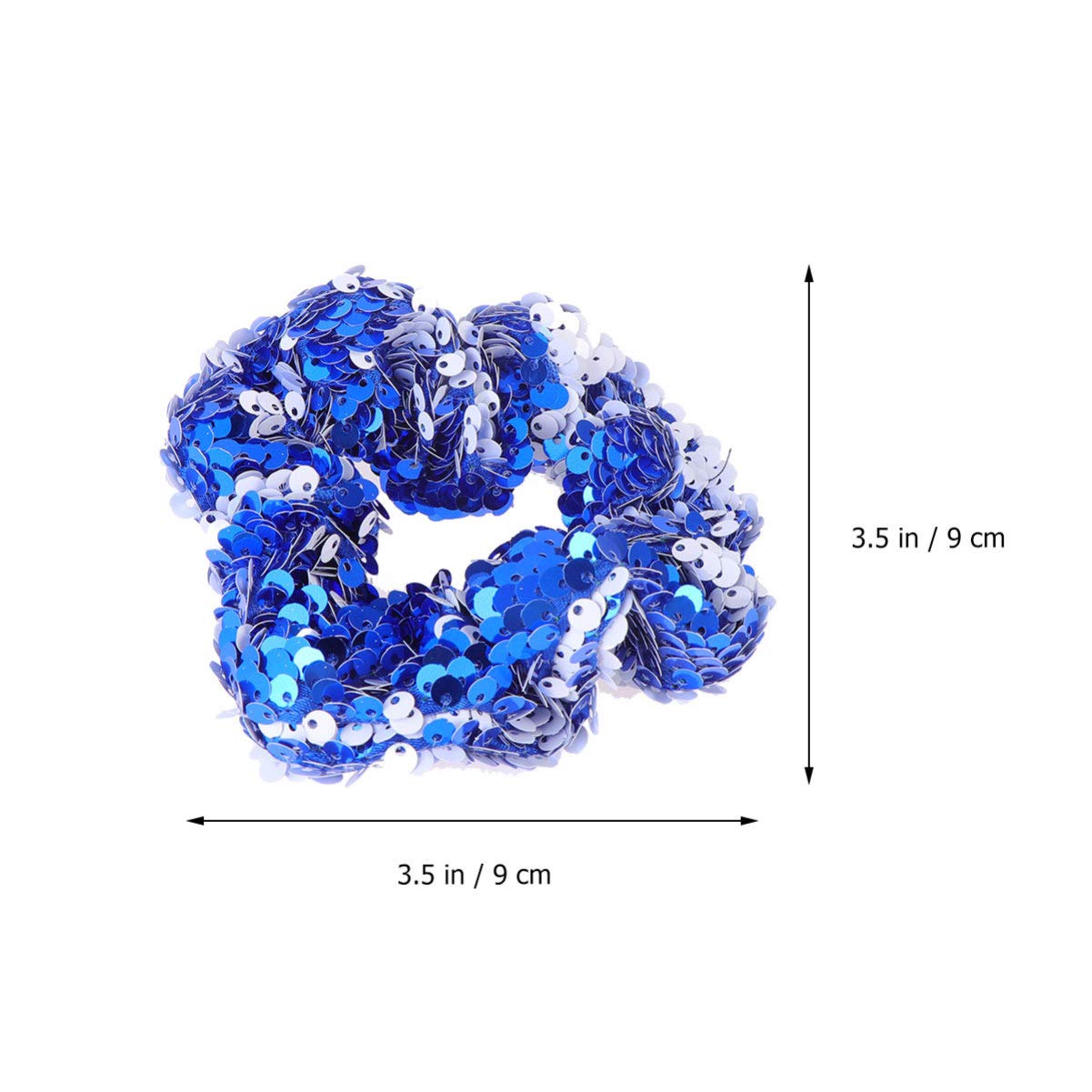 Sparkly Glitter Sequin Hair Scrunchies - Elastic Ponytail Holders & Hair Ties for Women & Girls (Blue) | Perfect for Parties, Weddings, and Everyday Hair Accessories